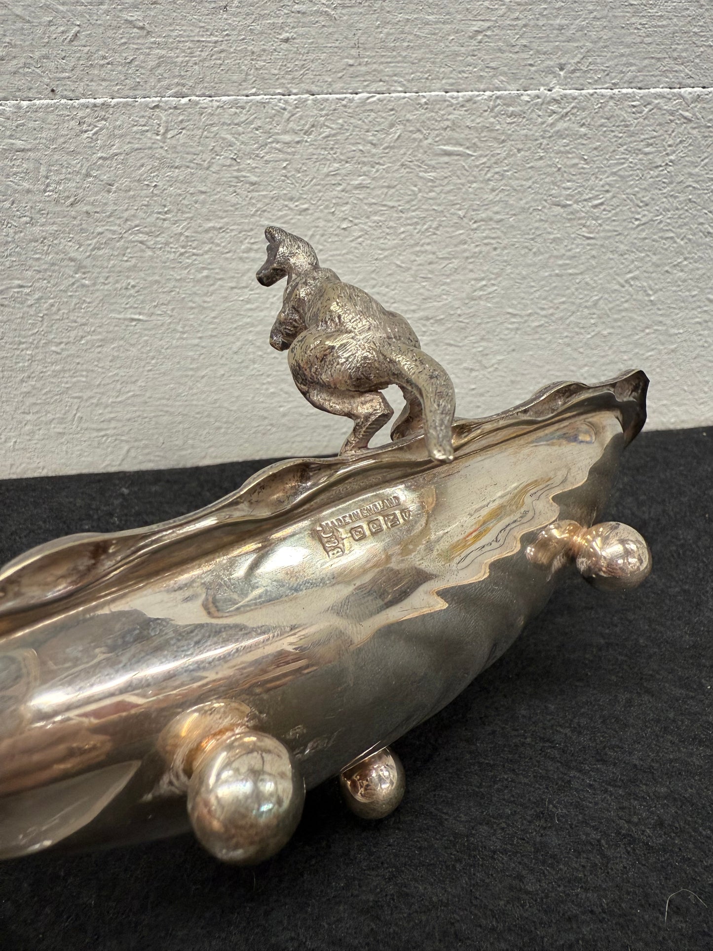 Vintage Silver Plated Kangaroo Shell Shaped Dish