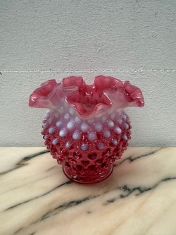 Vintage Fenton Cranberry & Opalescent Jar/Vase | Antique & Vintage | Moonee Ponds Antiques | Australia Wide Delivery