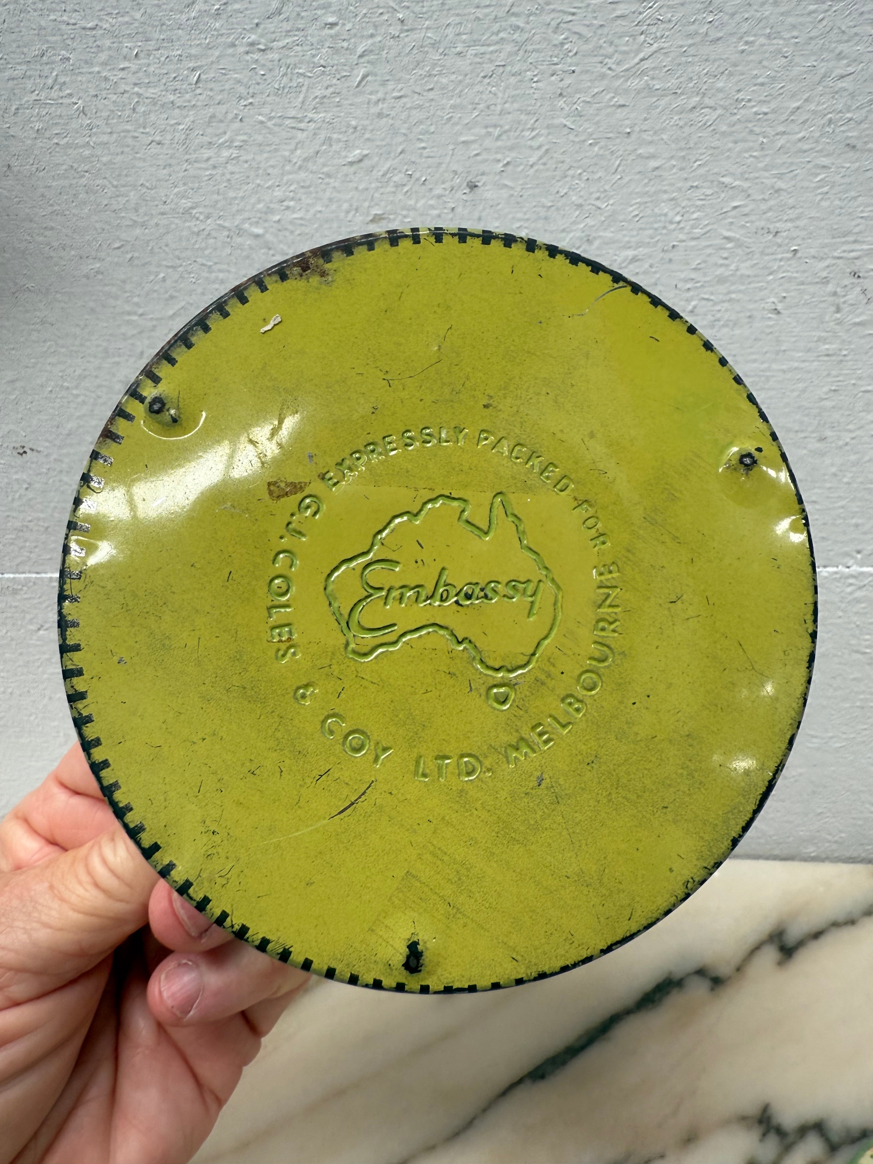 Vintage G.J Coles Embassy Toffee Tin | Antique & Vintage | Moonee Ponds Antiques | Australia Wide