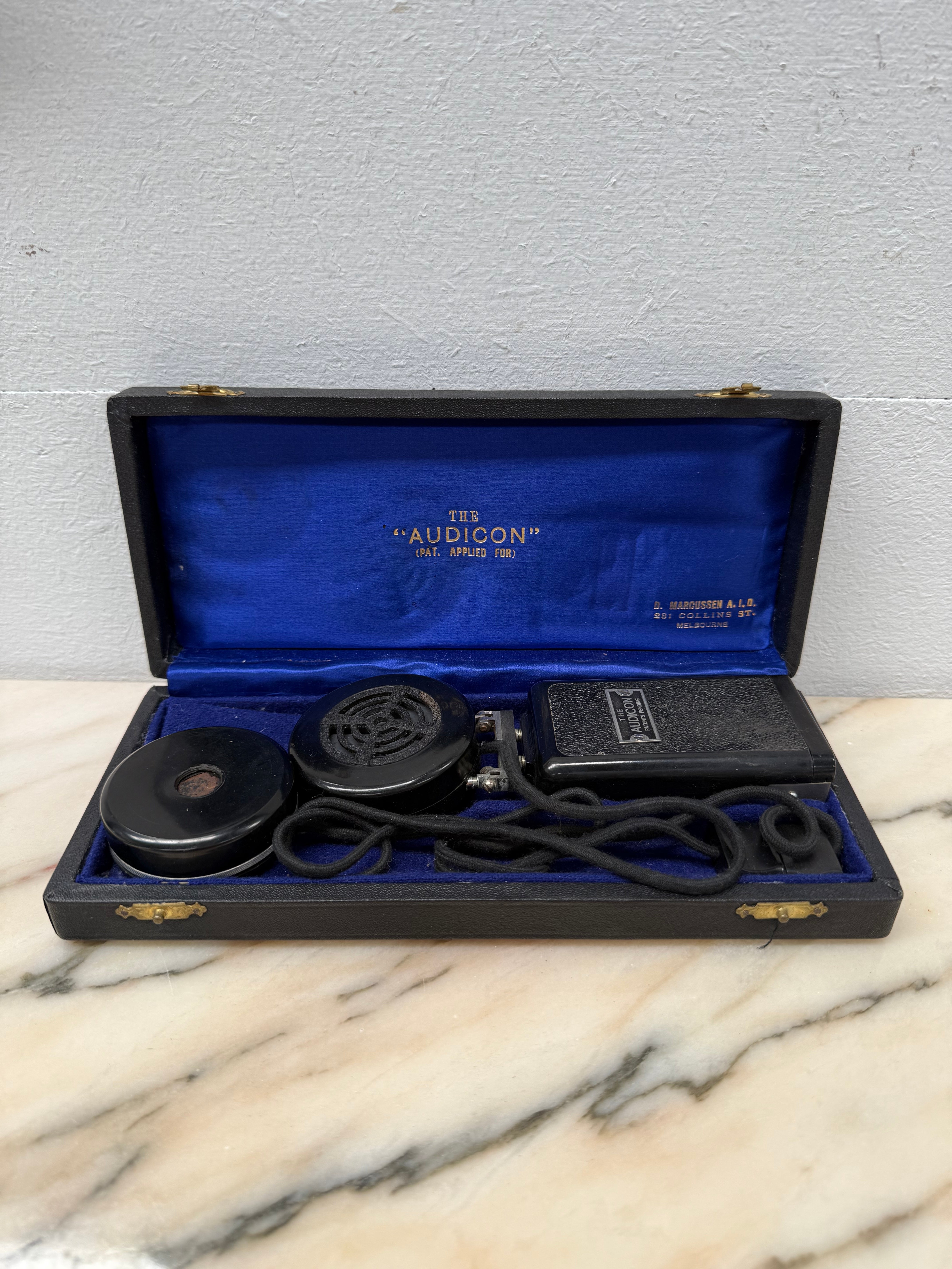 The Audicon Vintage Hearing Aid In Original Box