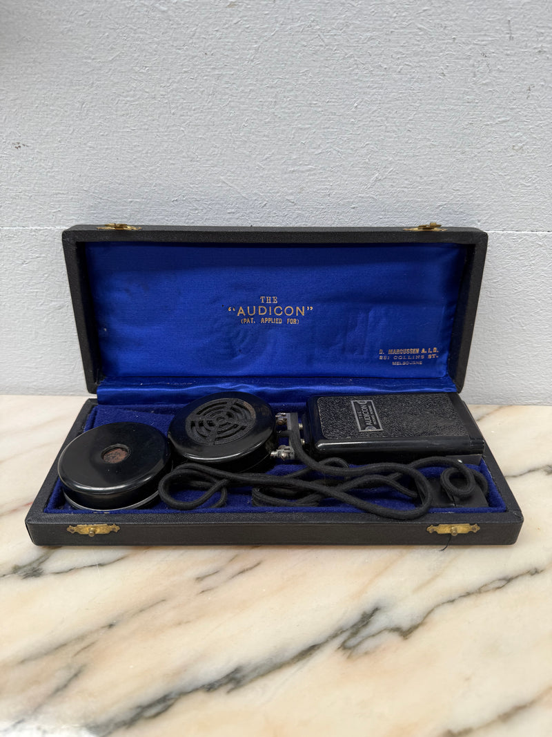 The Audicon Vintage Hearing Aid In Original Box