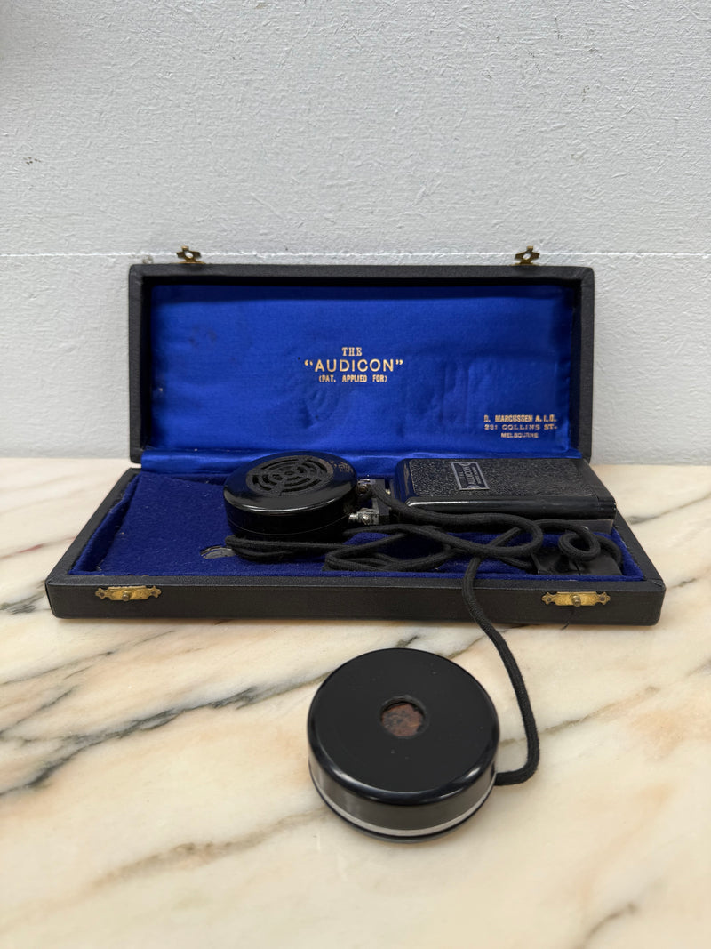 The Audicon Vintage Hearing Aid In Original Box