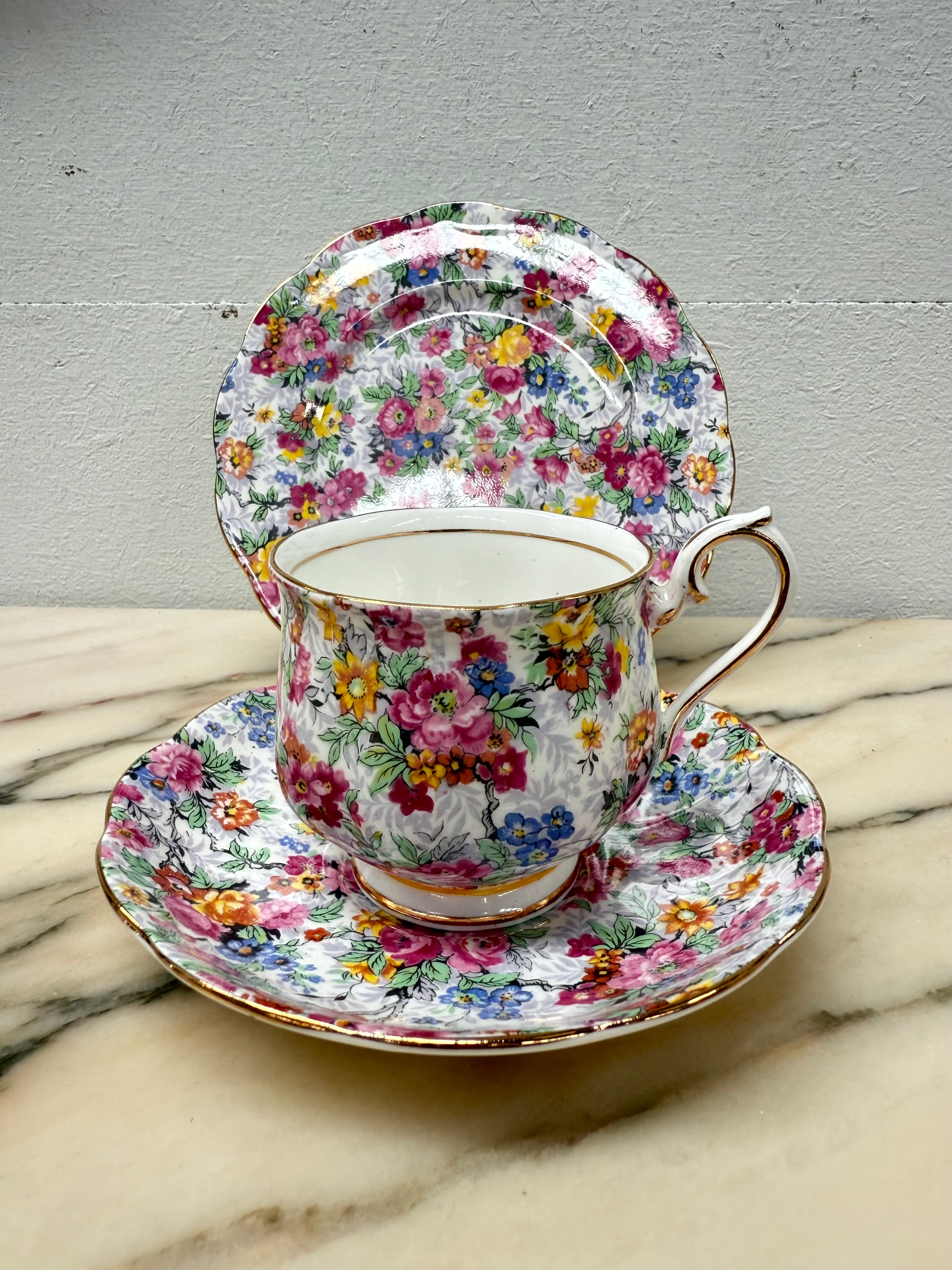 Royal Albert Floral Trio | Antique & Vintage | Moonee Ponds Antiques | Australia Wide Delivery