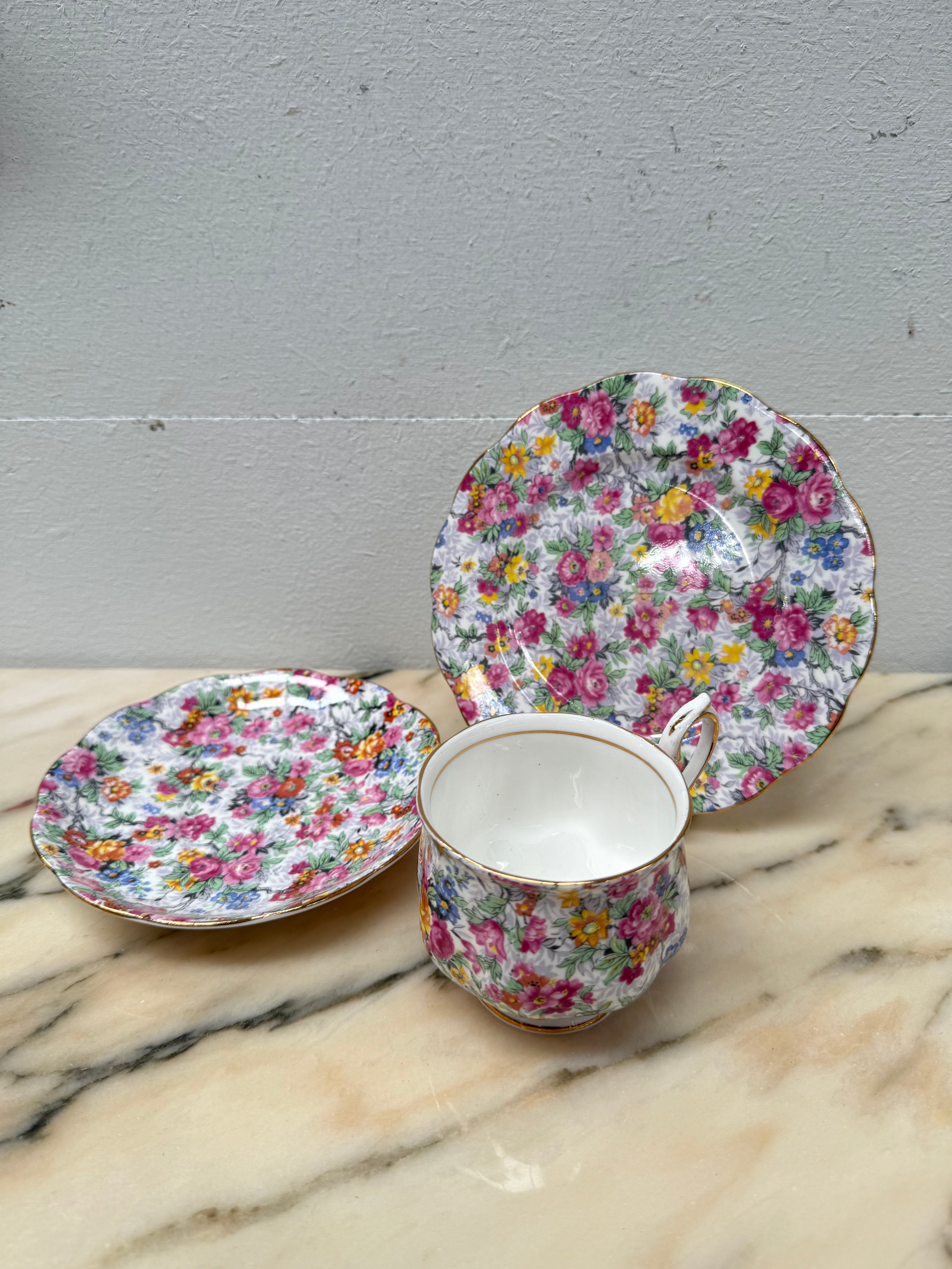 Royal Albert Floral Trio | Antique & Vintage | Moonee Ponds Antiques | Australia Wide Delivery