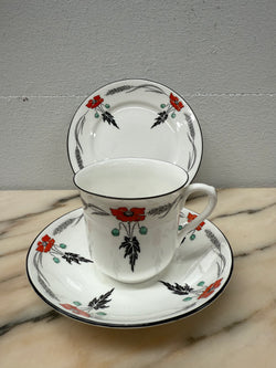 Shelley Red Poppy Trio | Antique & Vintage | Moonee Ponds Antiques | Australia Wide Delivery