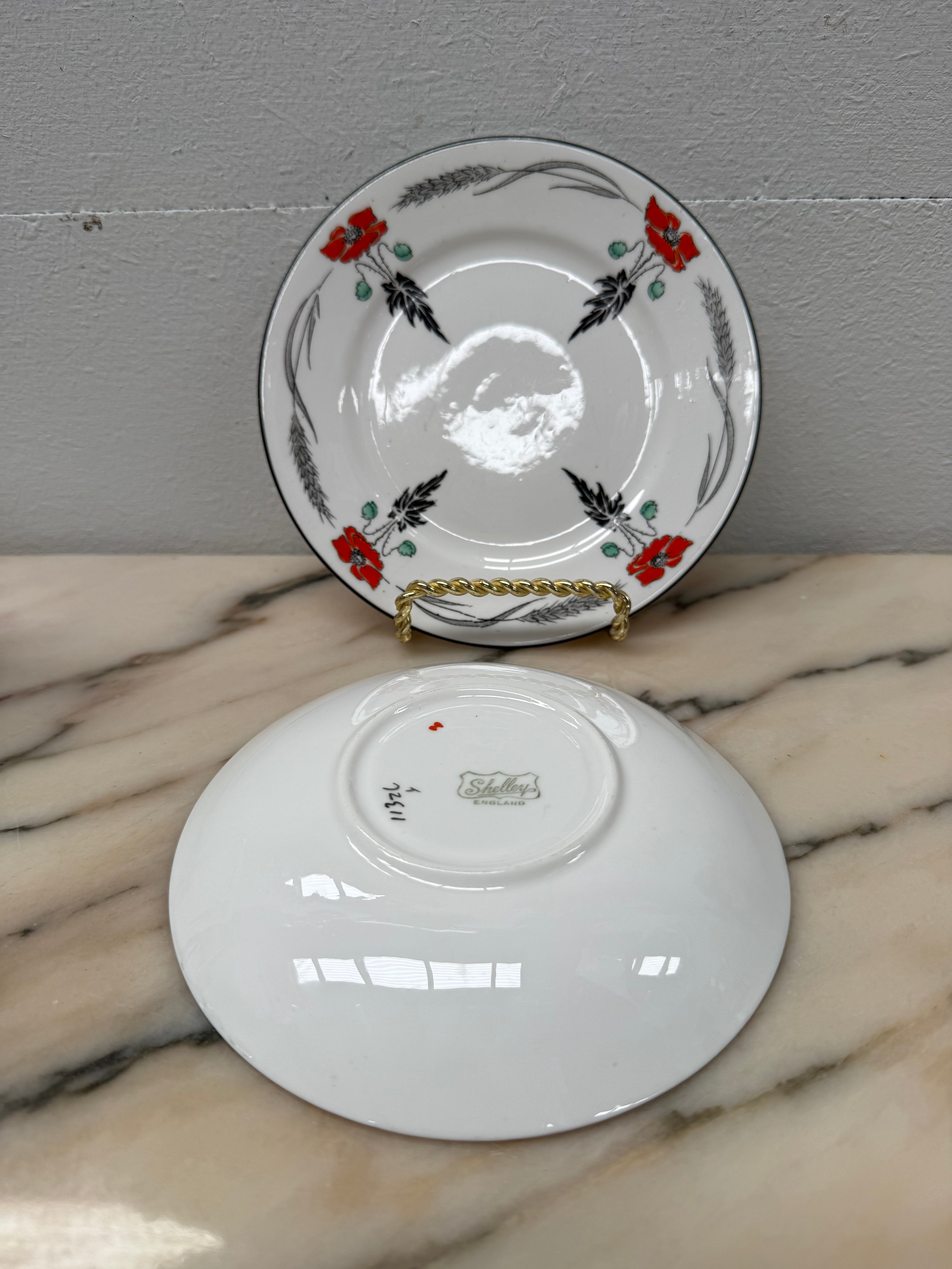 Shelley Red Poppy Trio | Antique & Vintage | Moonee Ponds Antiques | Australia Wide Delivery