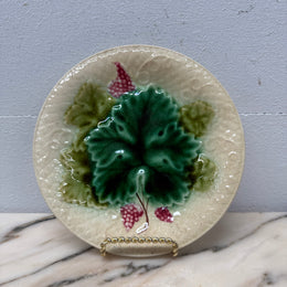 Antique Majolica Grape Designed Plate