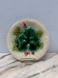 Antique Majolica Grape Designed Plate | Antique & Vintage | Moonee Ponds Antiques | Australia Wide Delivery