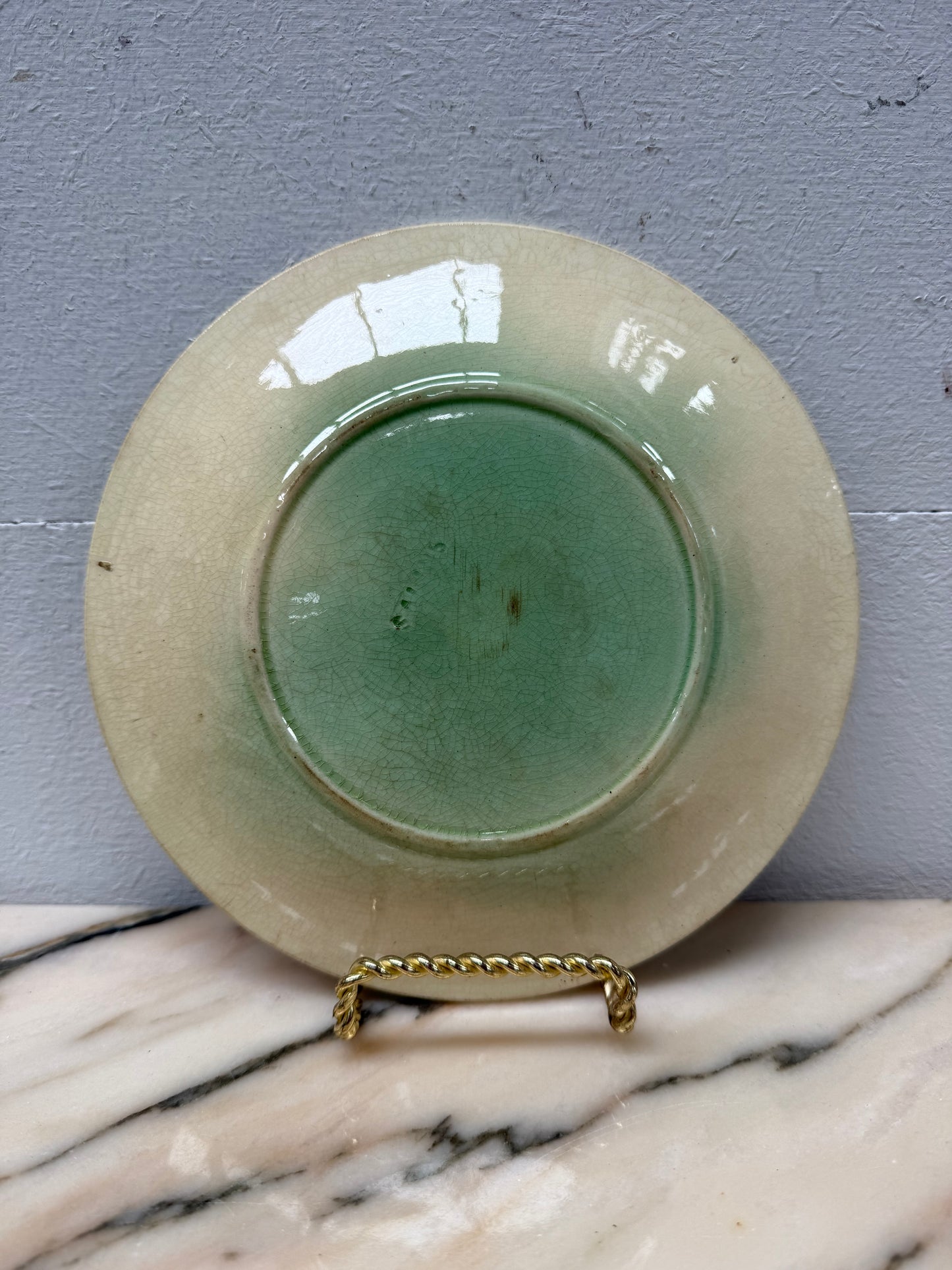 Antique Majolica Grape Designed Plate