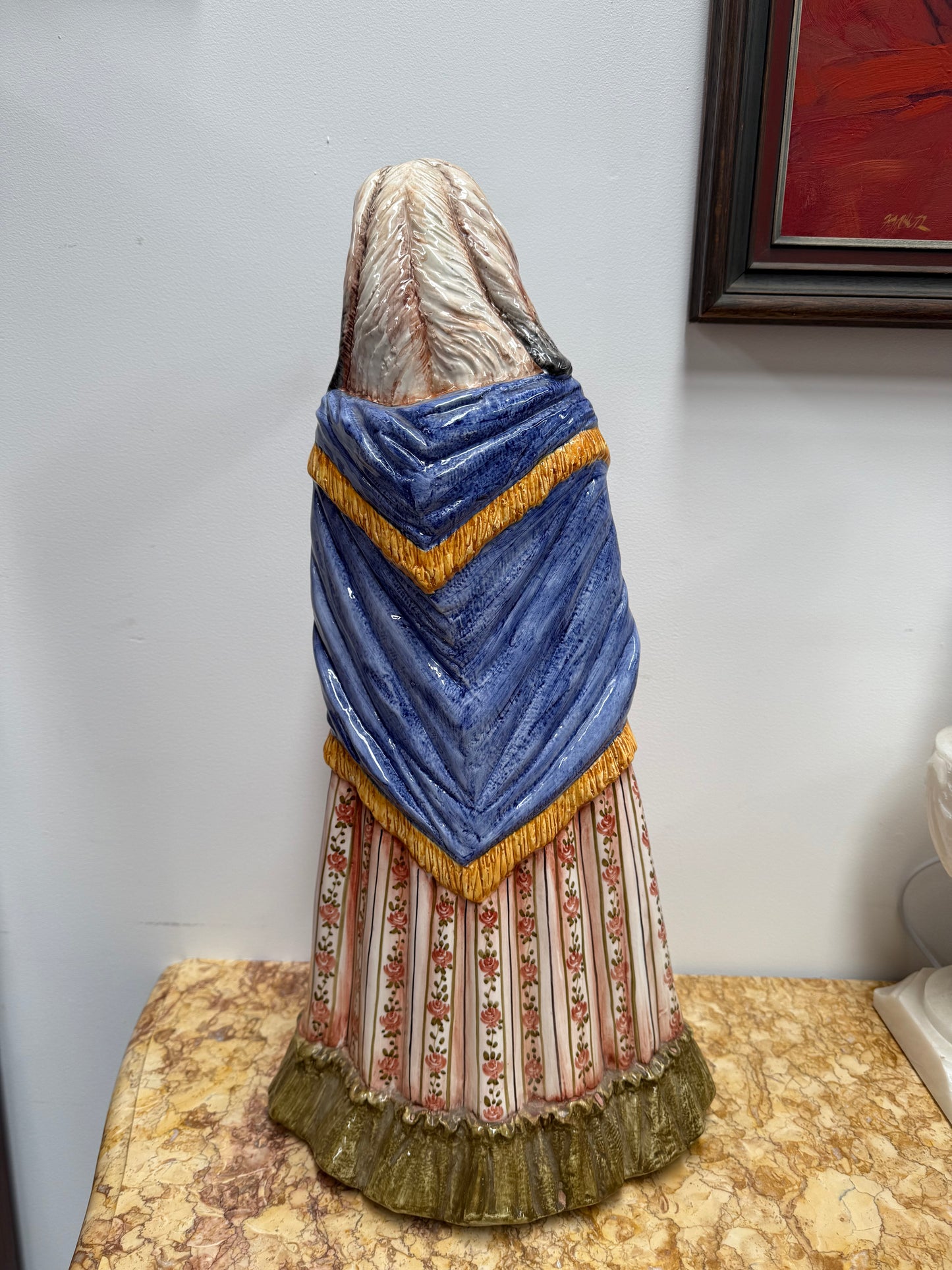 Vintage Italian Large Ceramic Hand Painted Dog Figure C1960's