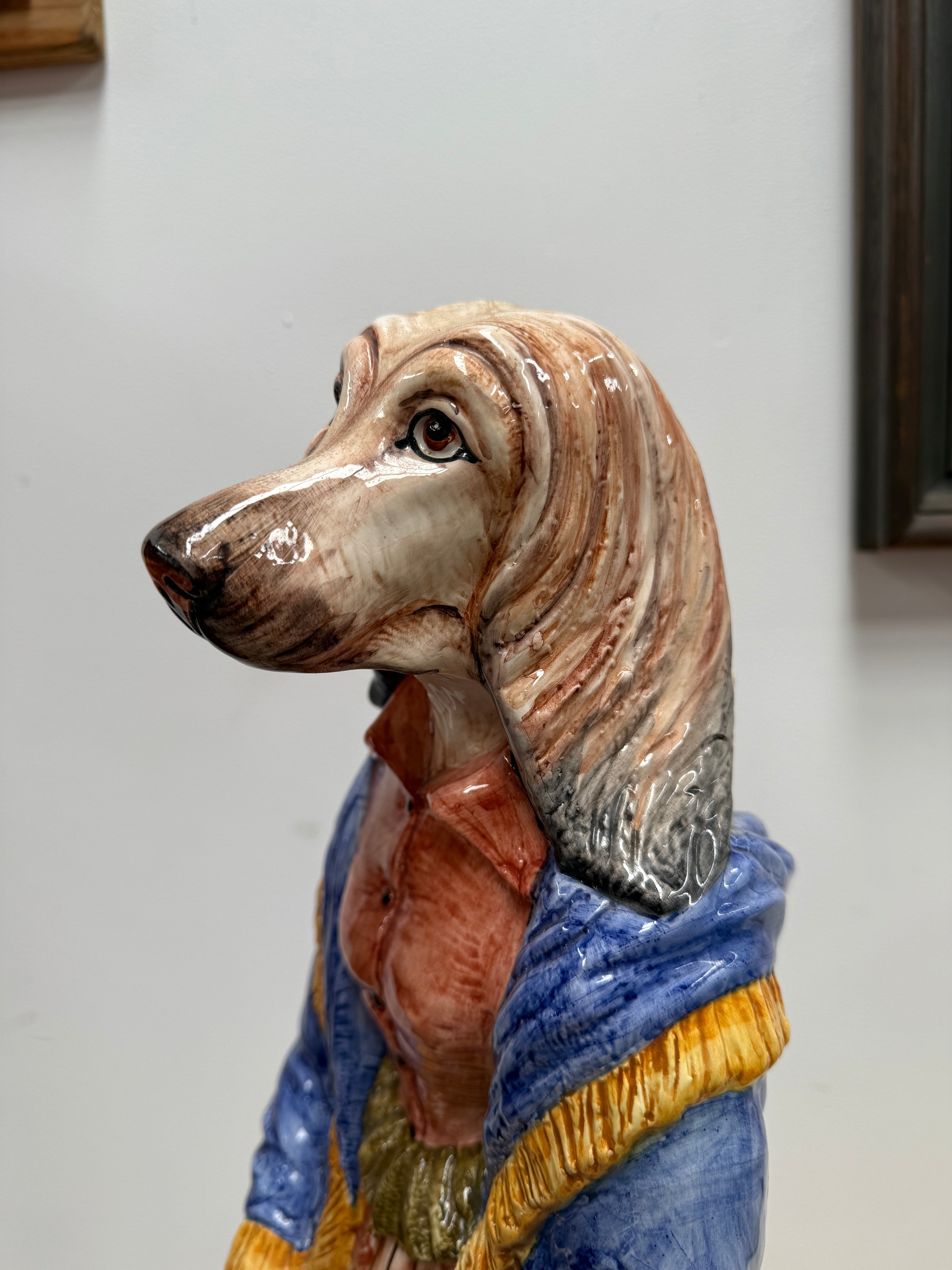 Vintage Italian Large Ceramic Hand Painted Dog Figure C1960's | Antique & Vintage | Moonee Ponds Antiques | Australia Wide Delivery