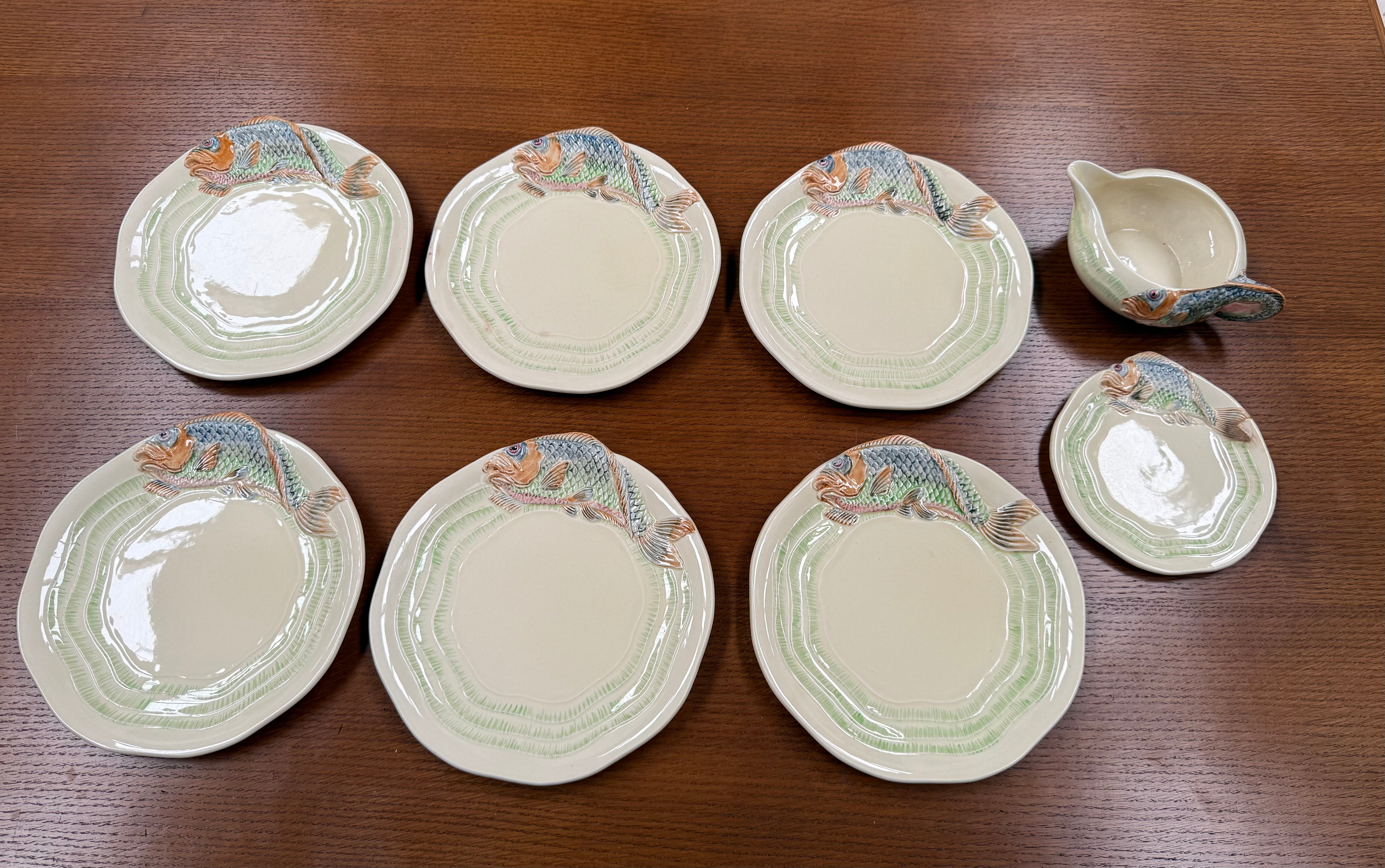 Vintage Clarice Cliff Jumping Fish Service
