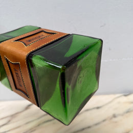 Vintage Leather & Glass Decanter