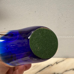 Vintage Blue/Clear Murano Glass Vase