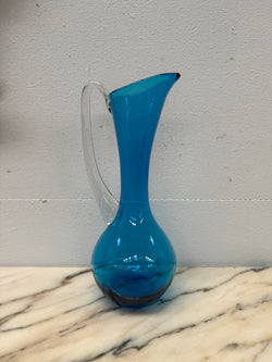 Vintage Italian Mid Century Blue Murano Style Glass Pitcher/Vase | Antique & Vintage | Moonee Ponds Antiques | Australia Wide Delivery