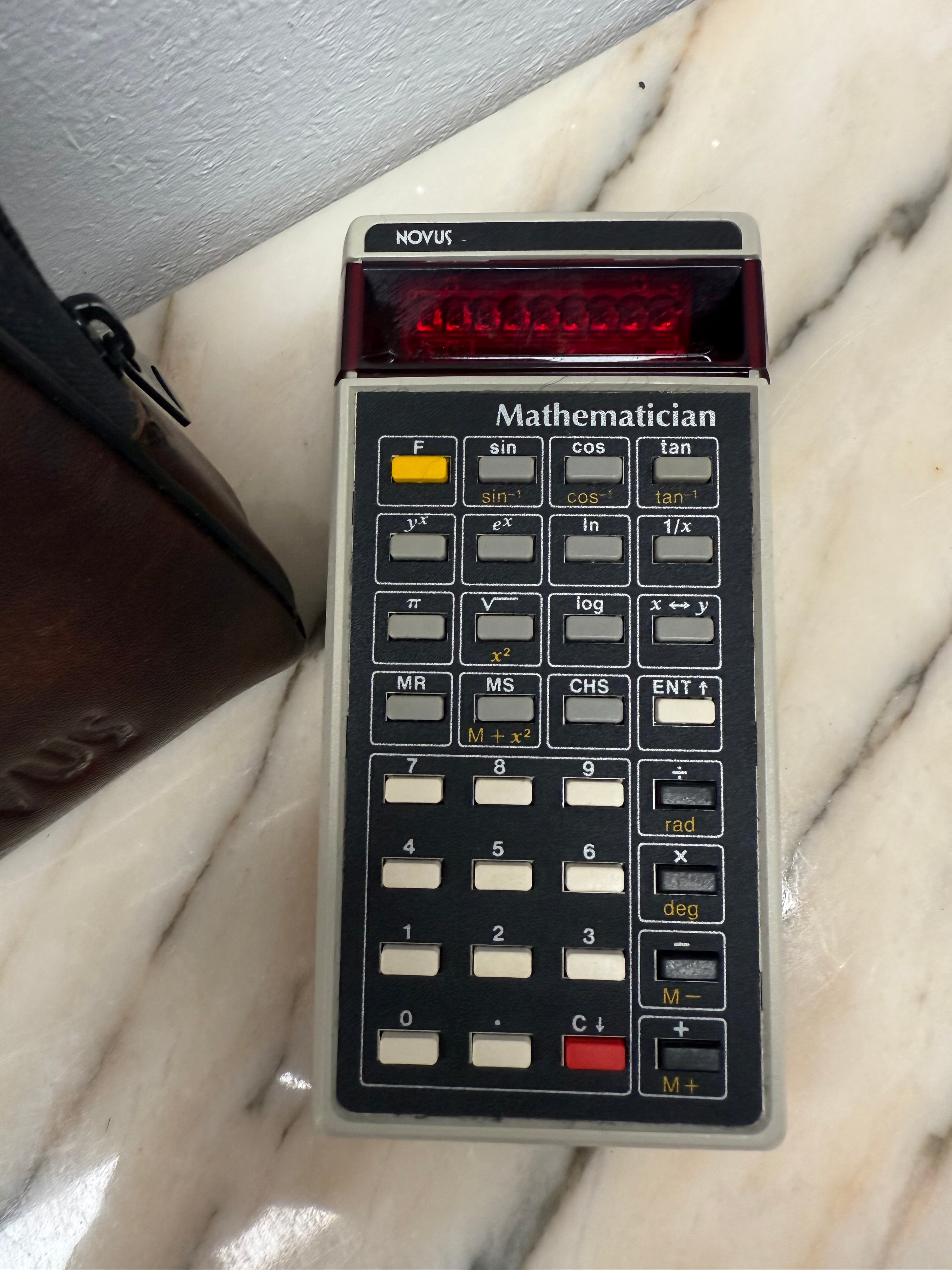 Vintage Novus Mathematician Calculator In Original Leather Case | Antique & Vintage | Moonee Ponds Antiques | Australia Wide Delivery