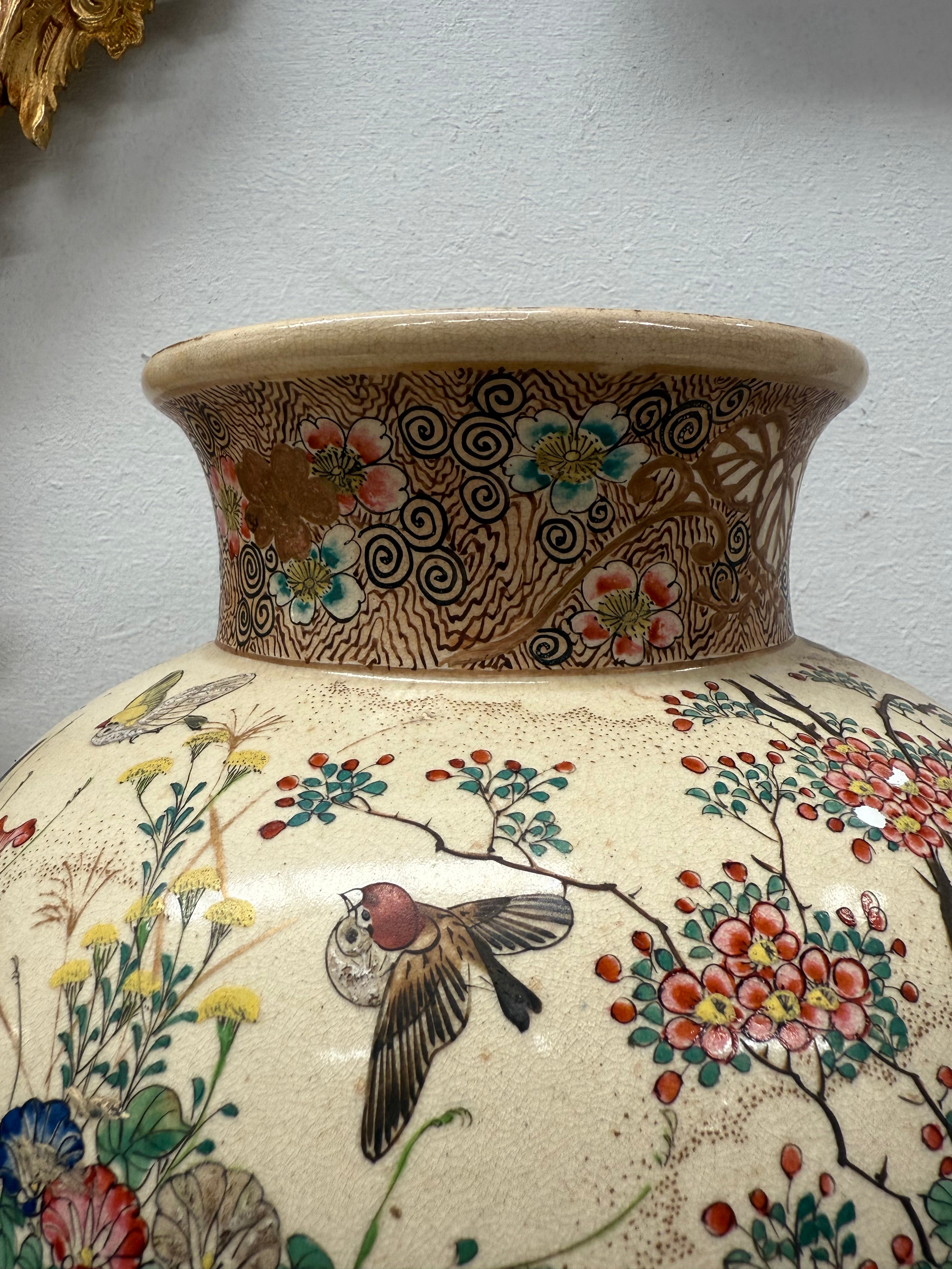Large Stunning Japanese Meiji Period Satsumas Vase C1880 | Antique & Vintage | Moonee Ponds Antiques | Australia Wide