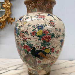 Large Stunning Japanese Meiji Period Satsumas Vase C1880