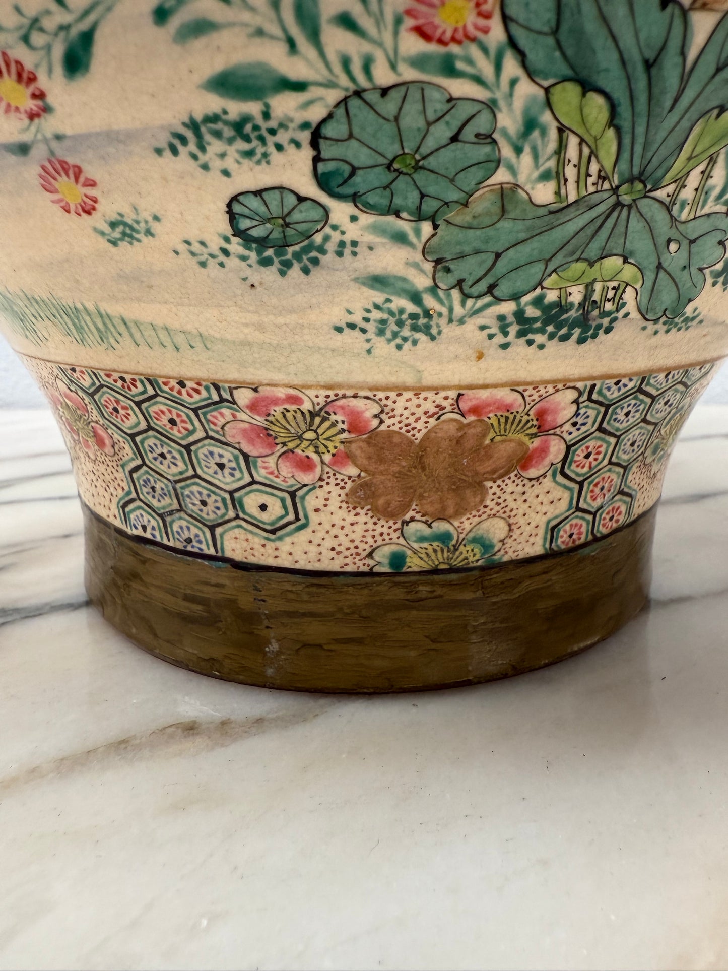 Large Stunning Japanese Meiji Period Satsumas Vase C1880