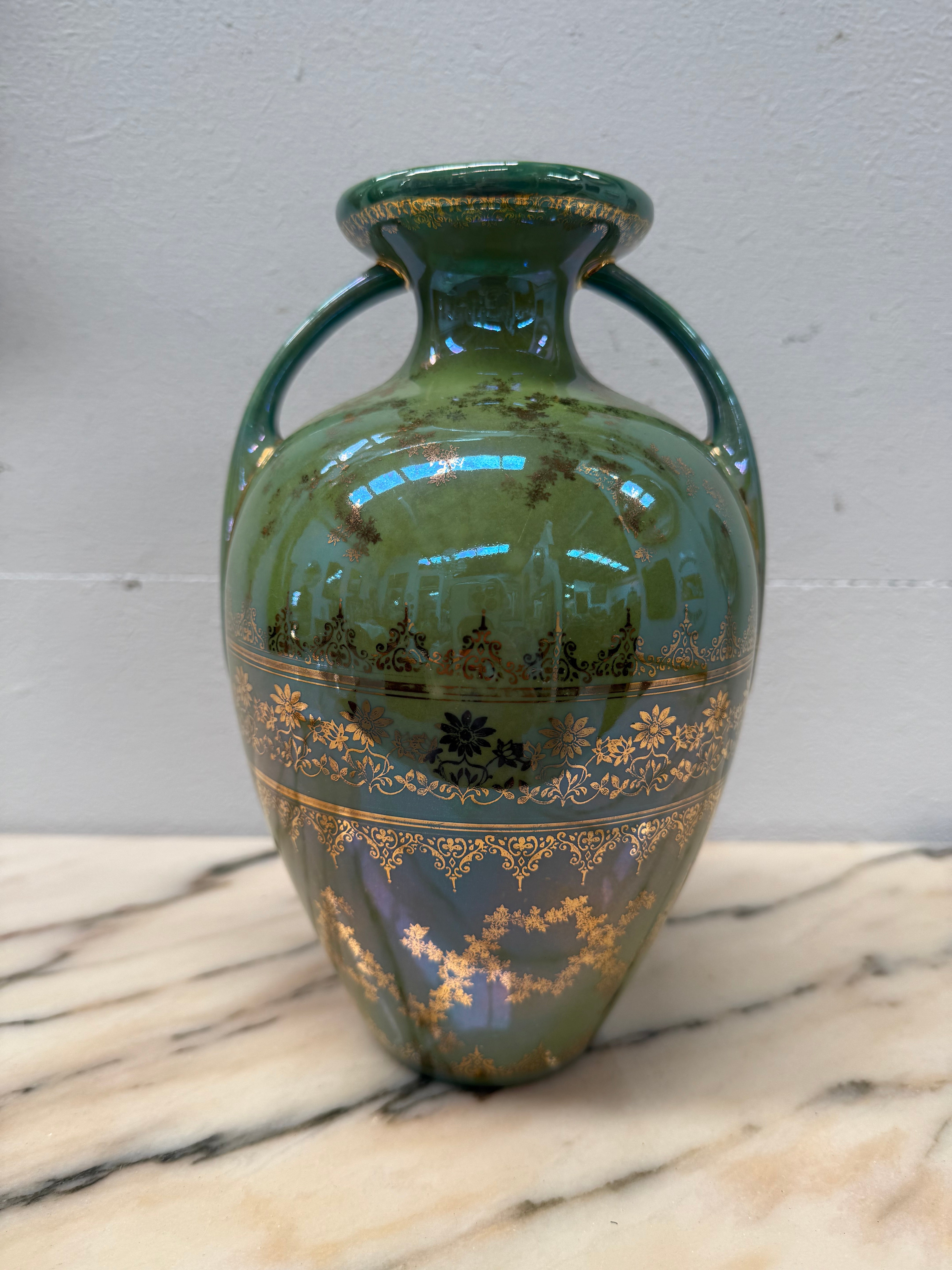 Pair of German Gebruder Heubach Portrait Vases | Antique & Vintage | Moonee Ponds Antiques | Australia Wide
