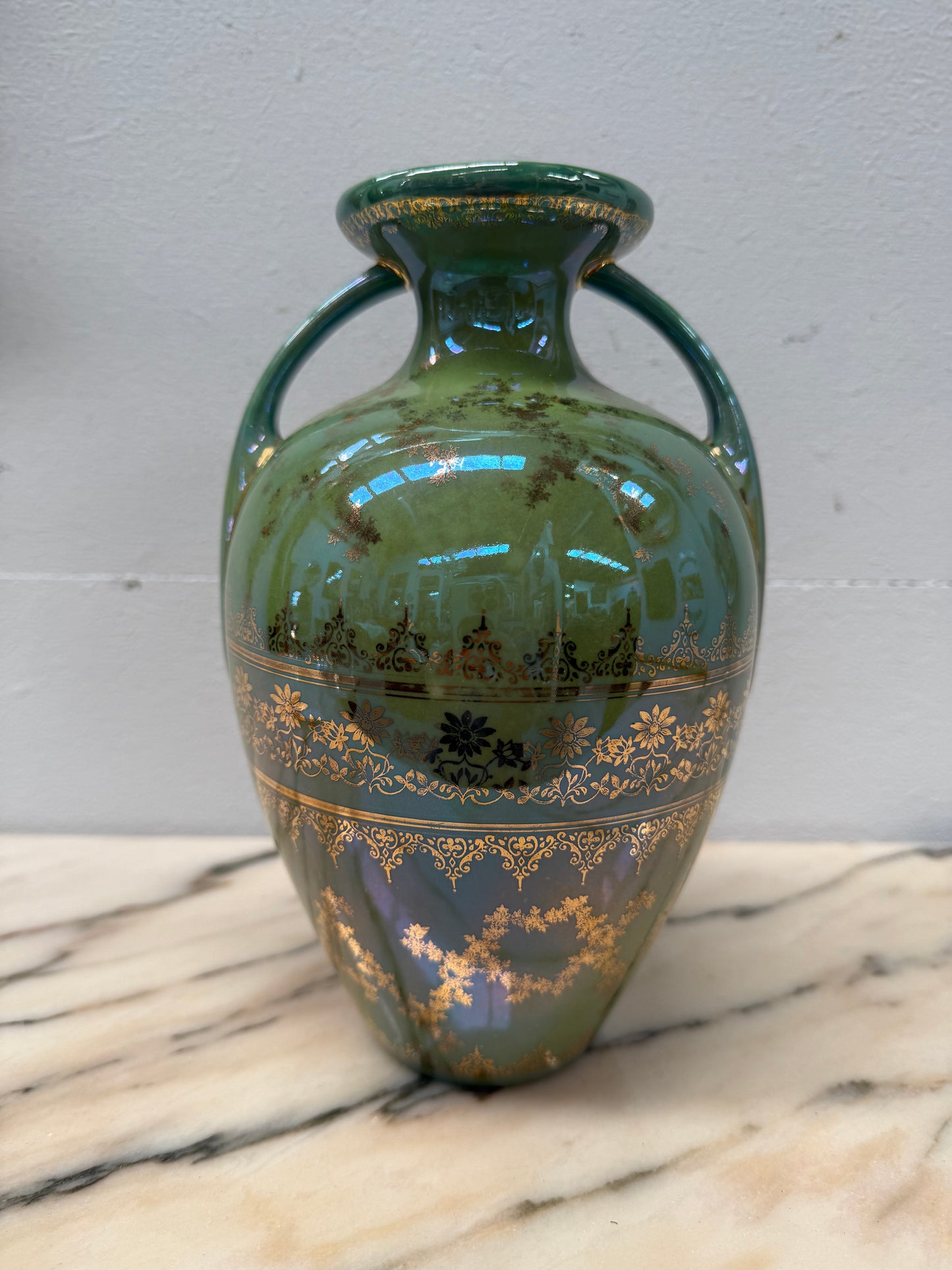 Pair of German Gebruder Heubach Portrait Vases