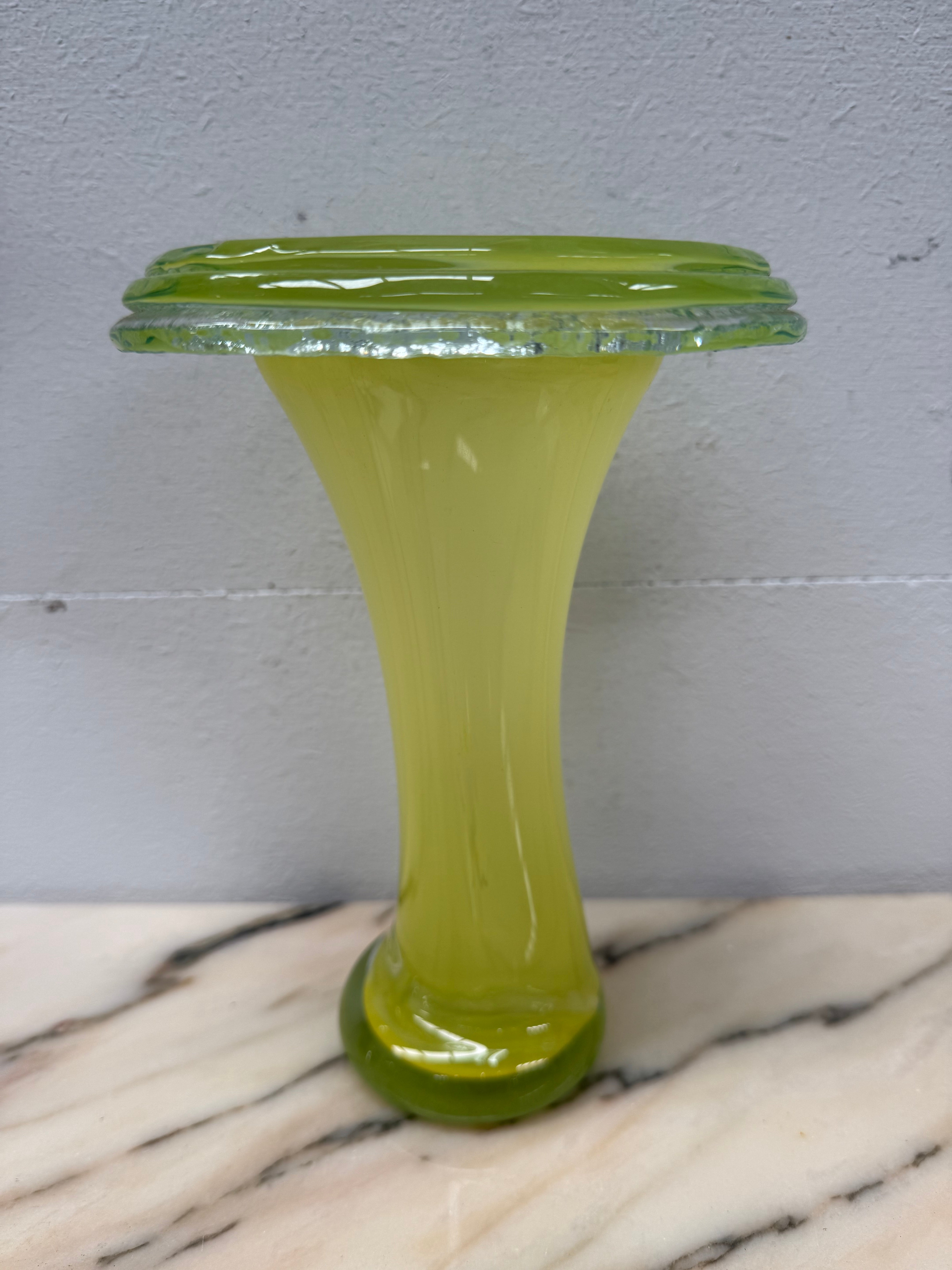 Vintage Dominic O'Leary Art Glass Vase