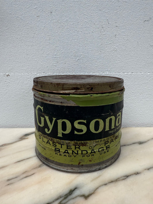 Vintage Gypsona Plaster of Paris Bandage Tin