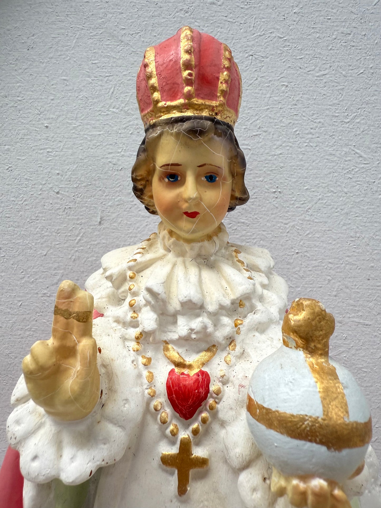 Vintage Large Infant Jesus of Prague Statue
