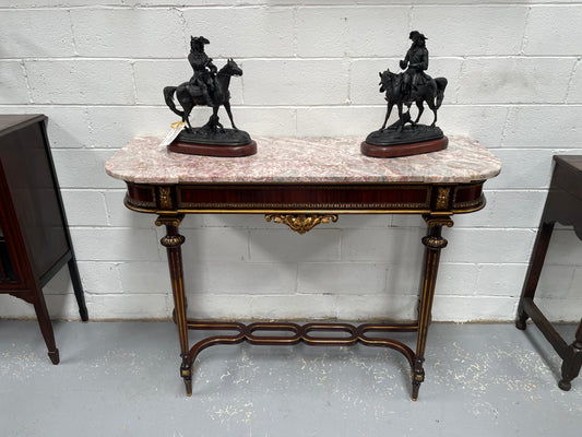 Impressive 19th Century Louis XVI Style Marble Top Console