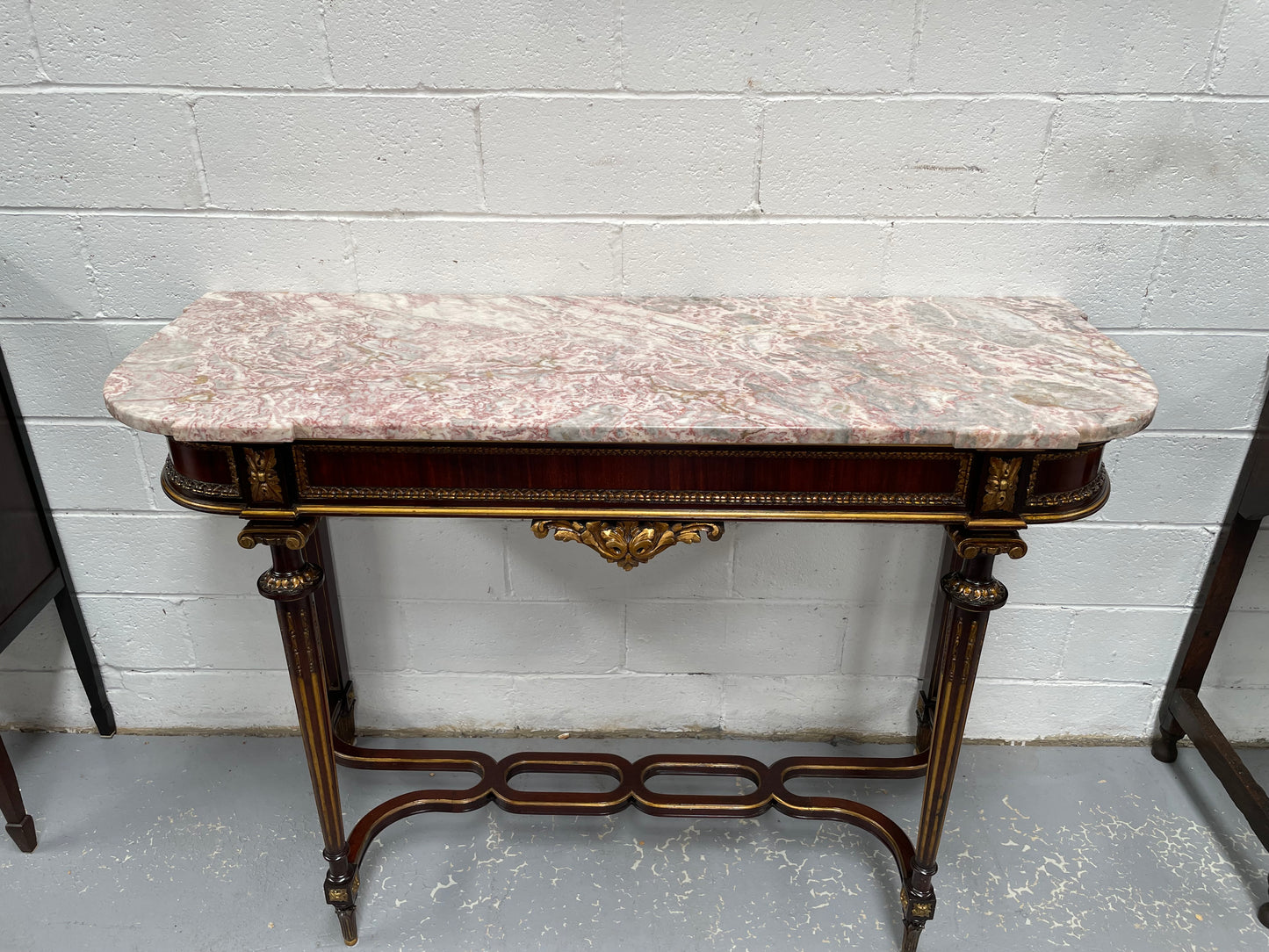 Impressive 19th Century Louis XVI Style Marble Top Console