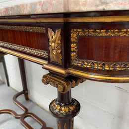 Impressive 19th Century Louis XVI Style Marble Top Console