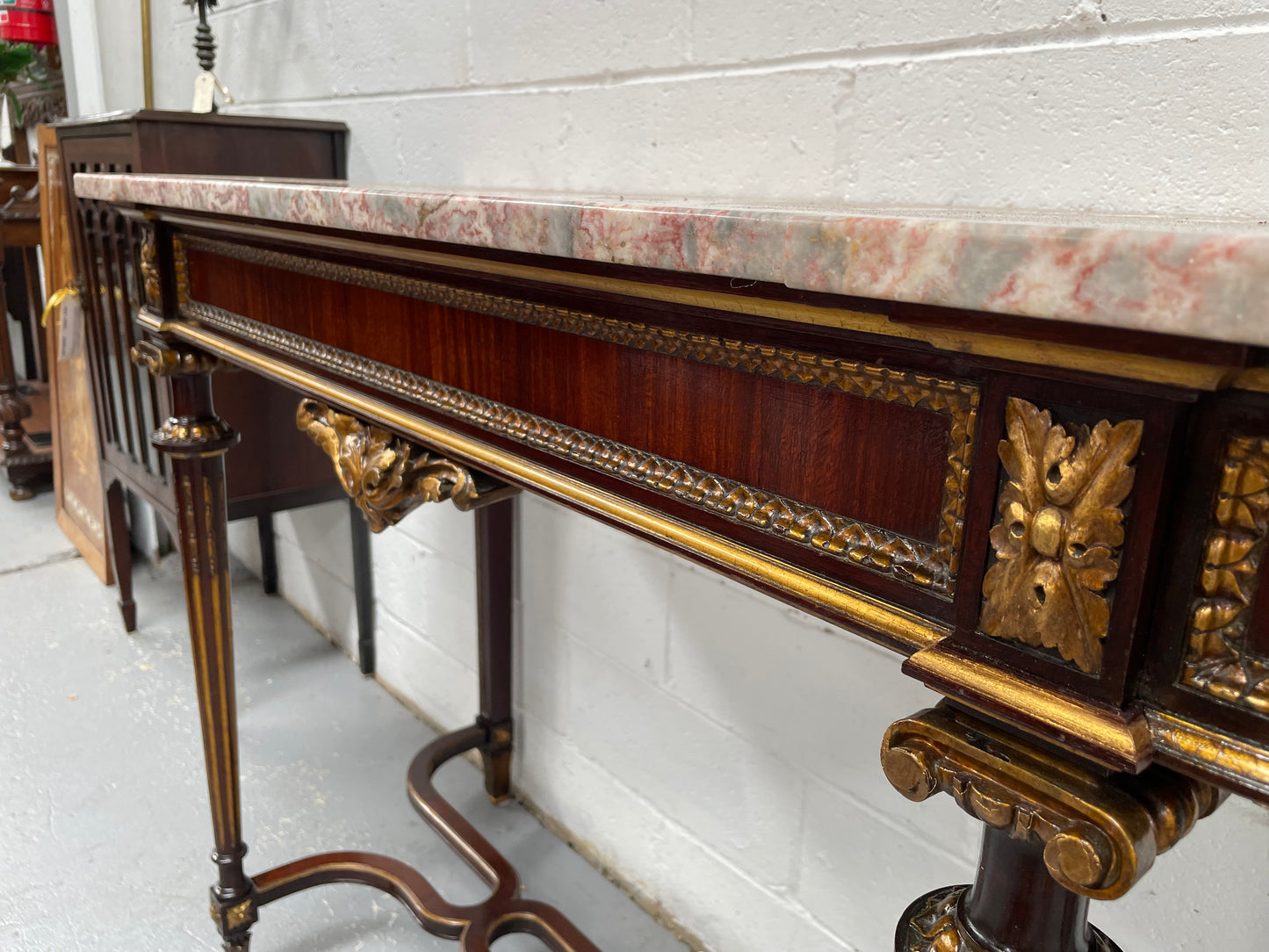 Impressive 19th Century Louis XVI Style Marble Top Console