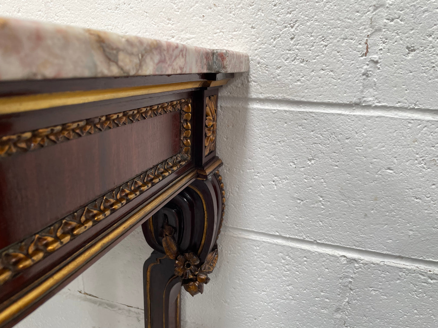 Impressive 19th Century Louis XVI Style Marble Top Console