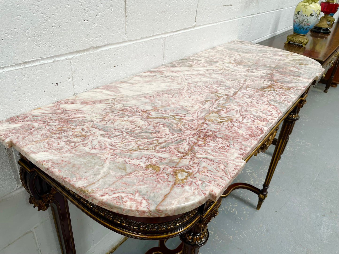 Impressive 19th Century Louis XVI Style Marble Top Console