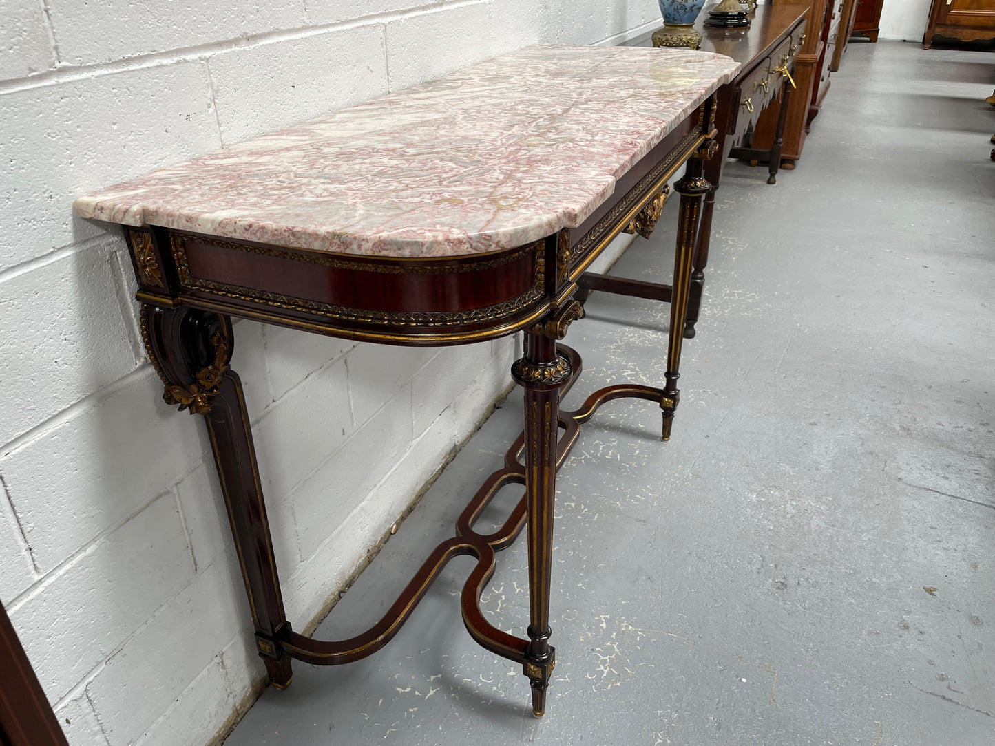 Impressive 19th Century Louis XVI Style Marble Top Console