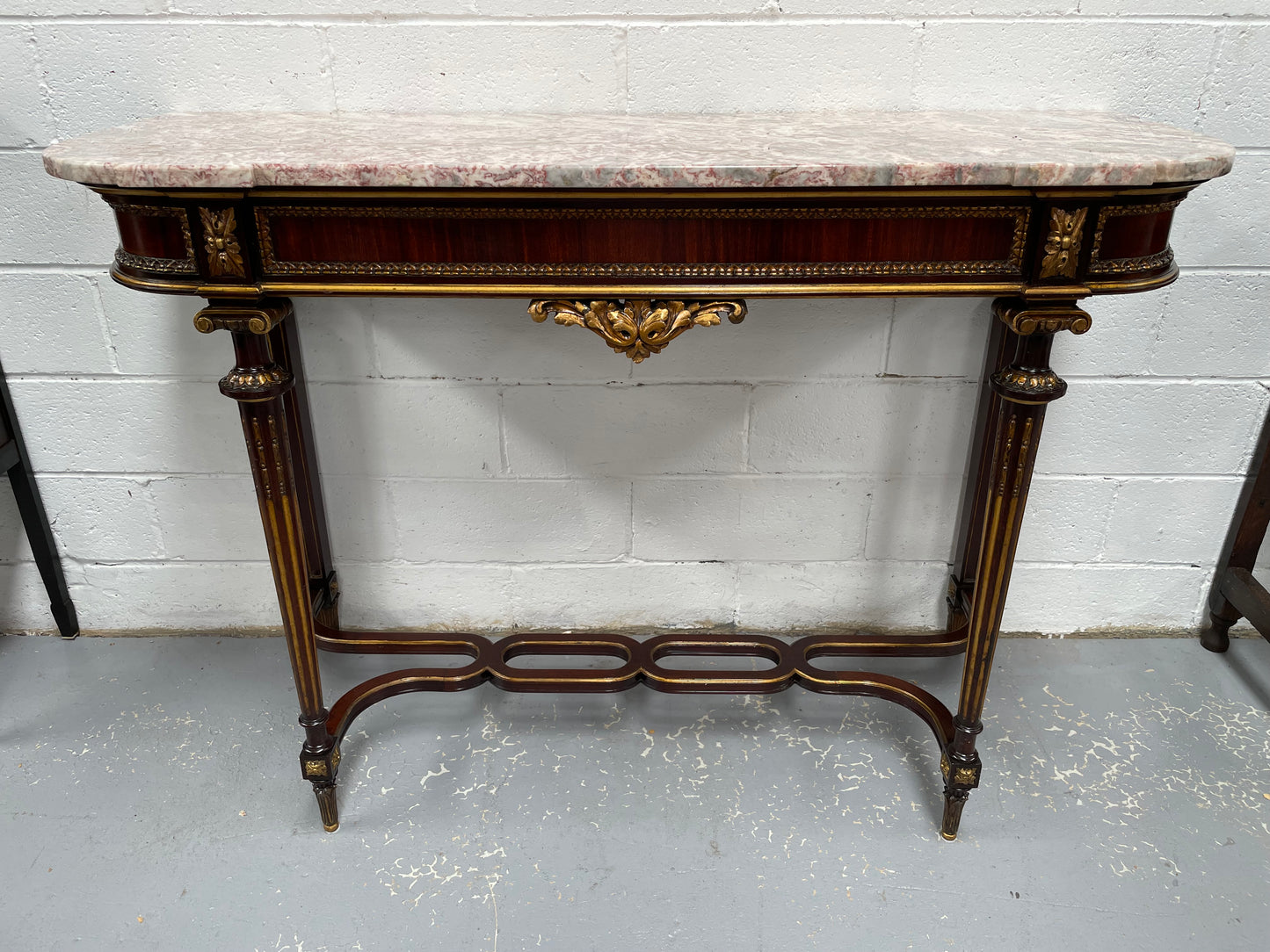 Impressive 19th Century Louis XVI Style Marble Top Console