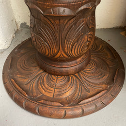 Nicely Carved French Oak Pedestal
