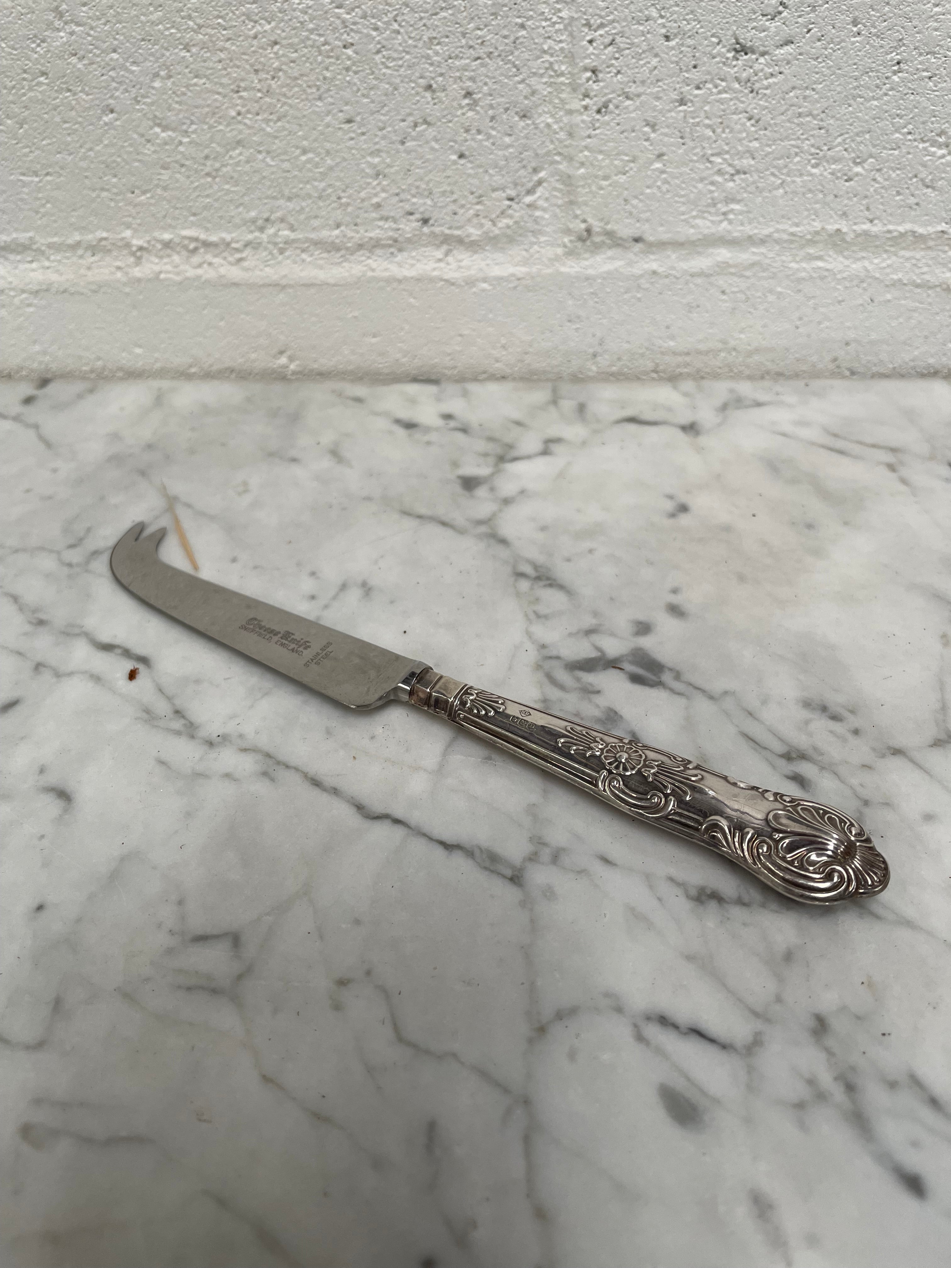 Sheffield Sterling Silver Handle Cheese Knife | Antique & Vintage | Moonee Ponds Antiques | Australia Wide