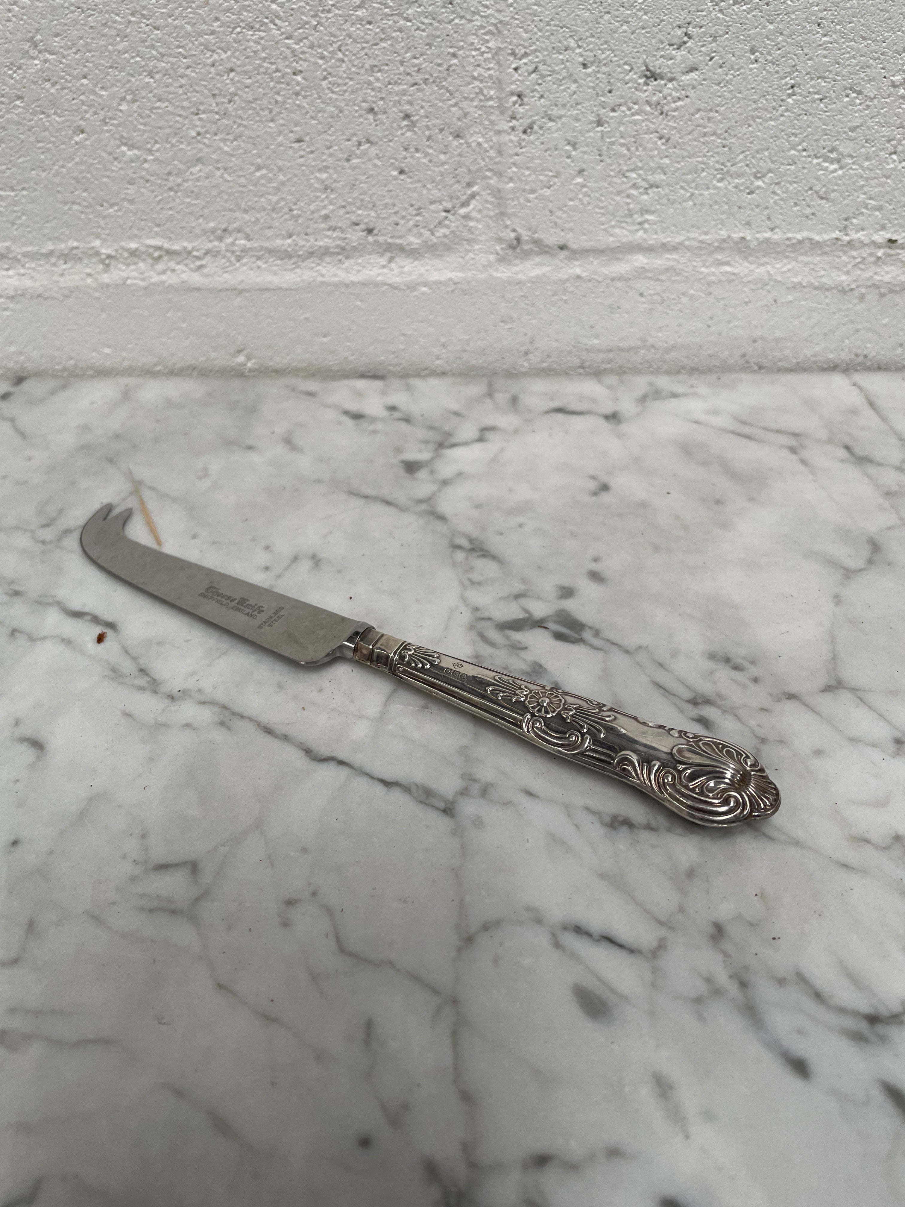 Sheffield Sterling Silver Handle Cheese Knife | Antique & Vintage | Moonee Ponds Antiques | Australia Wide