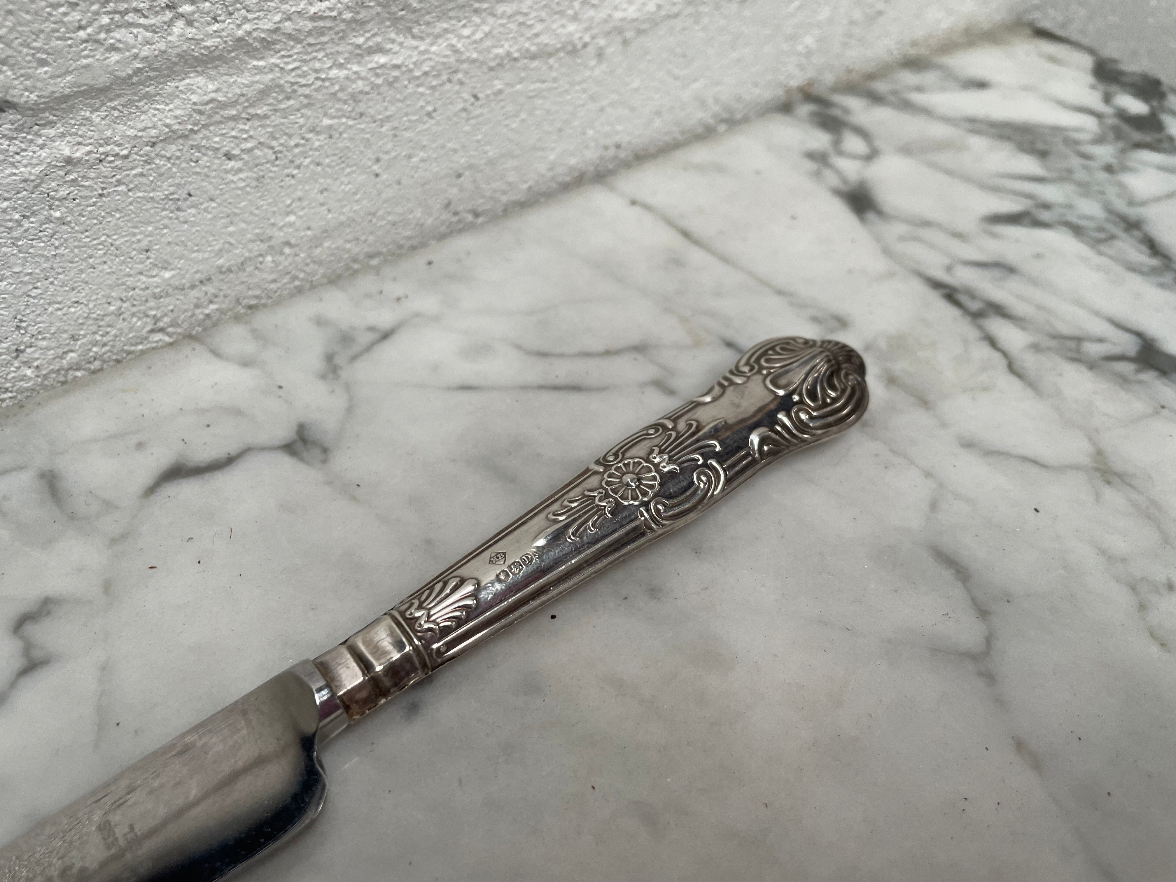 Sheffield Sterling Silver Handle Cheese Knife | Antique & Vintage | Moonee Ponds Antiques | Australia Wide