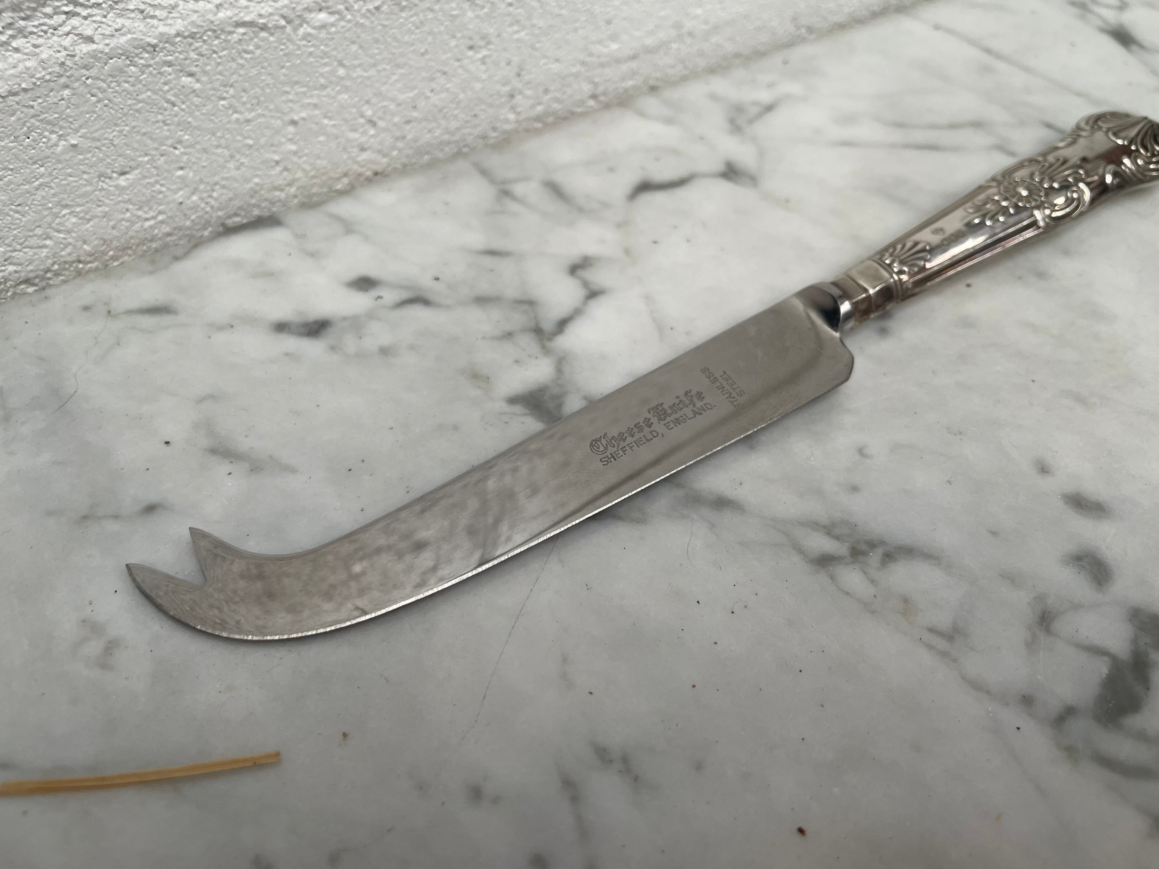 Sheffield Sterling Silver Handle Cheese Knife | Antique & Vintage | Moonee Ponds Antiques | Australia Wide