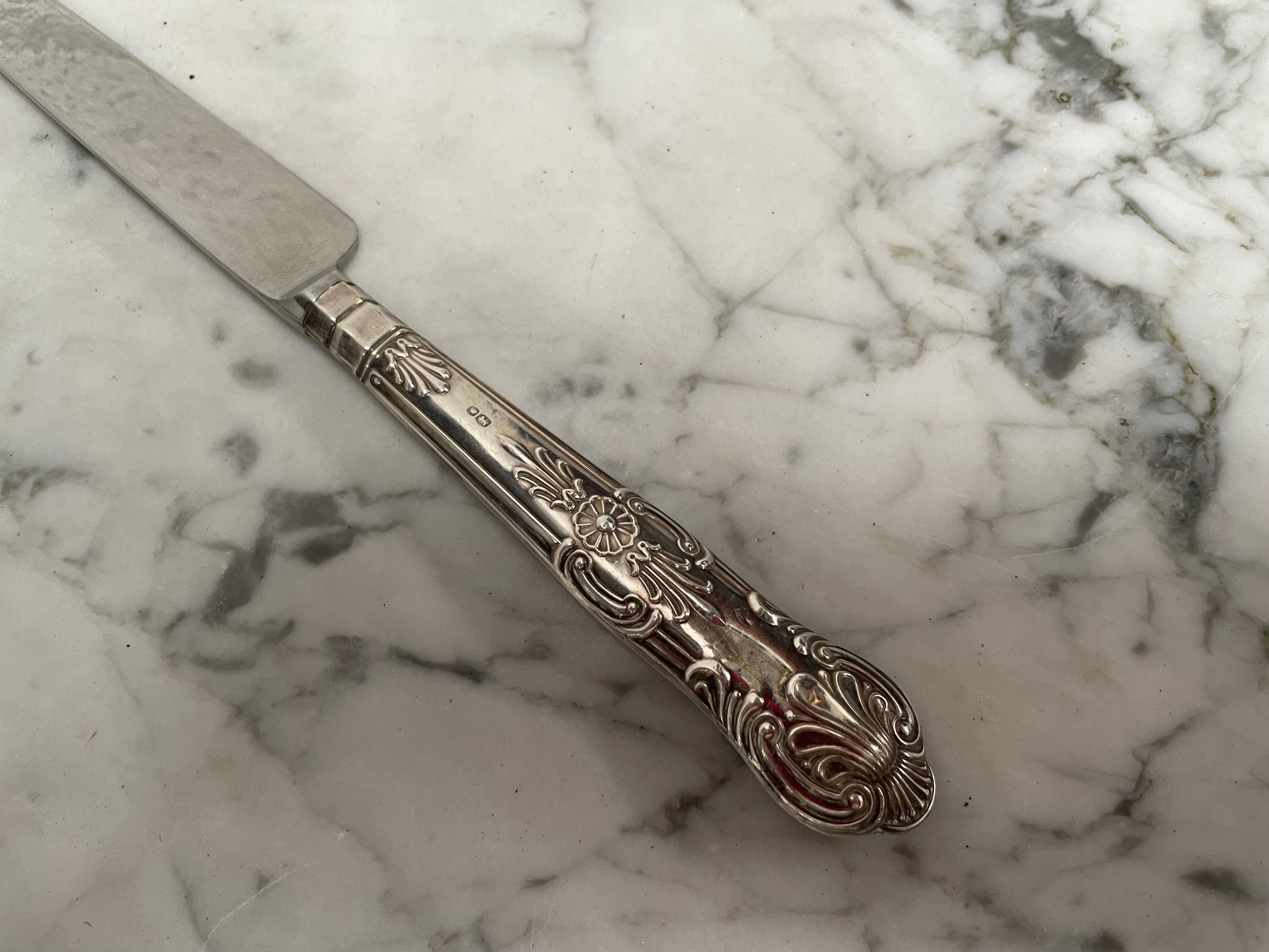 Sheffield Sterling Silver Handle Cheese Knife | Antique & Vintage | Moonee Ponds Antiques | Australia Wide