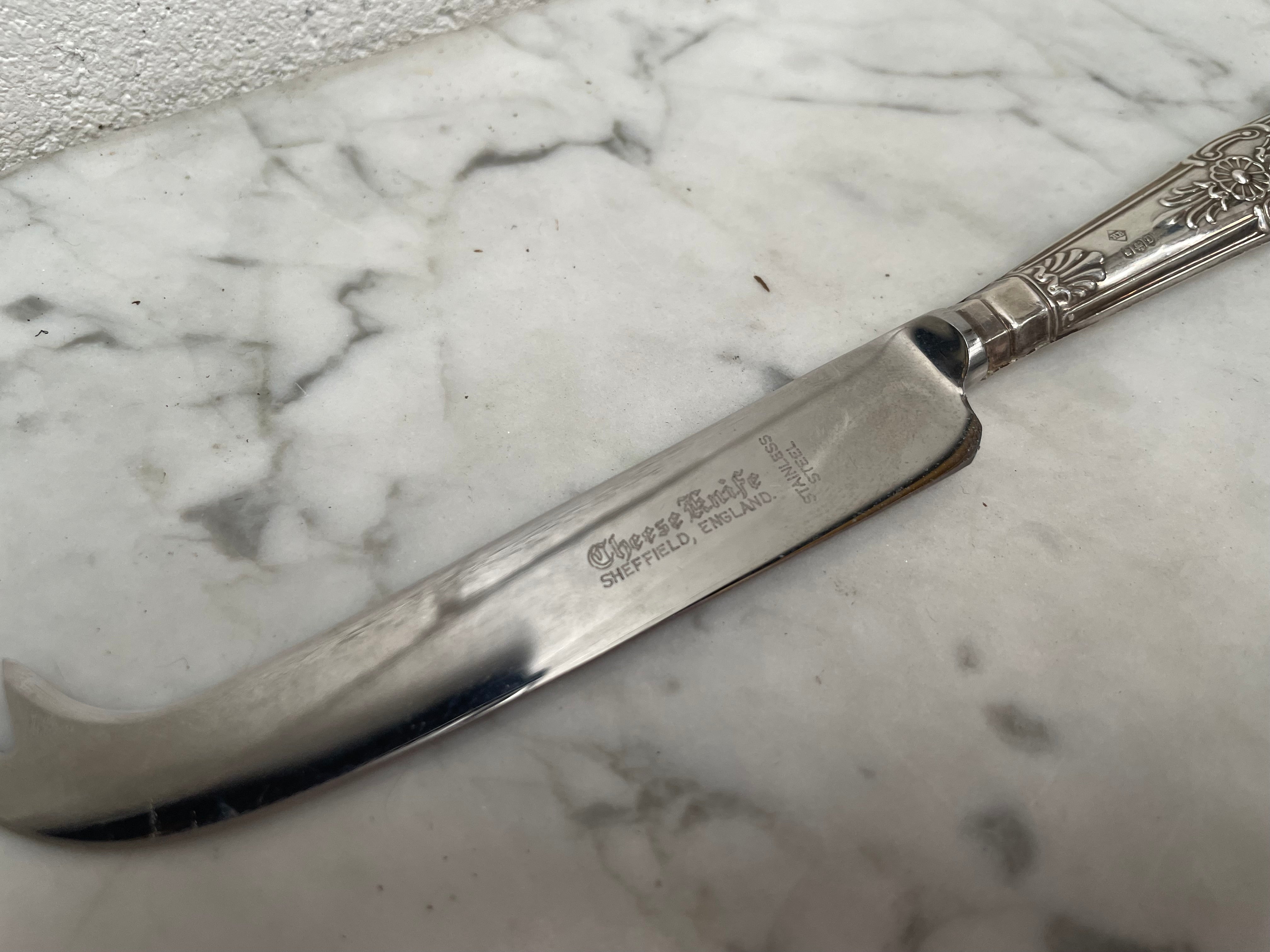 Sheffield Sterling Silver Handle Cheese Knife | Antique & Vintage | Moonee Ponds Antiques | Australia Wide