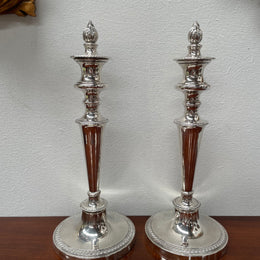 Stunning Pair of Old Sheffield Plate Candlesticks