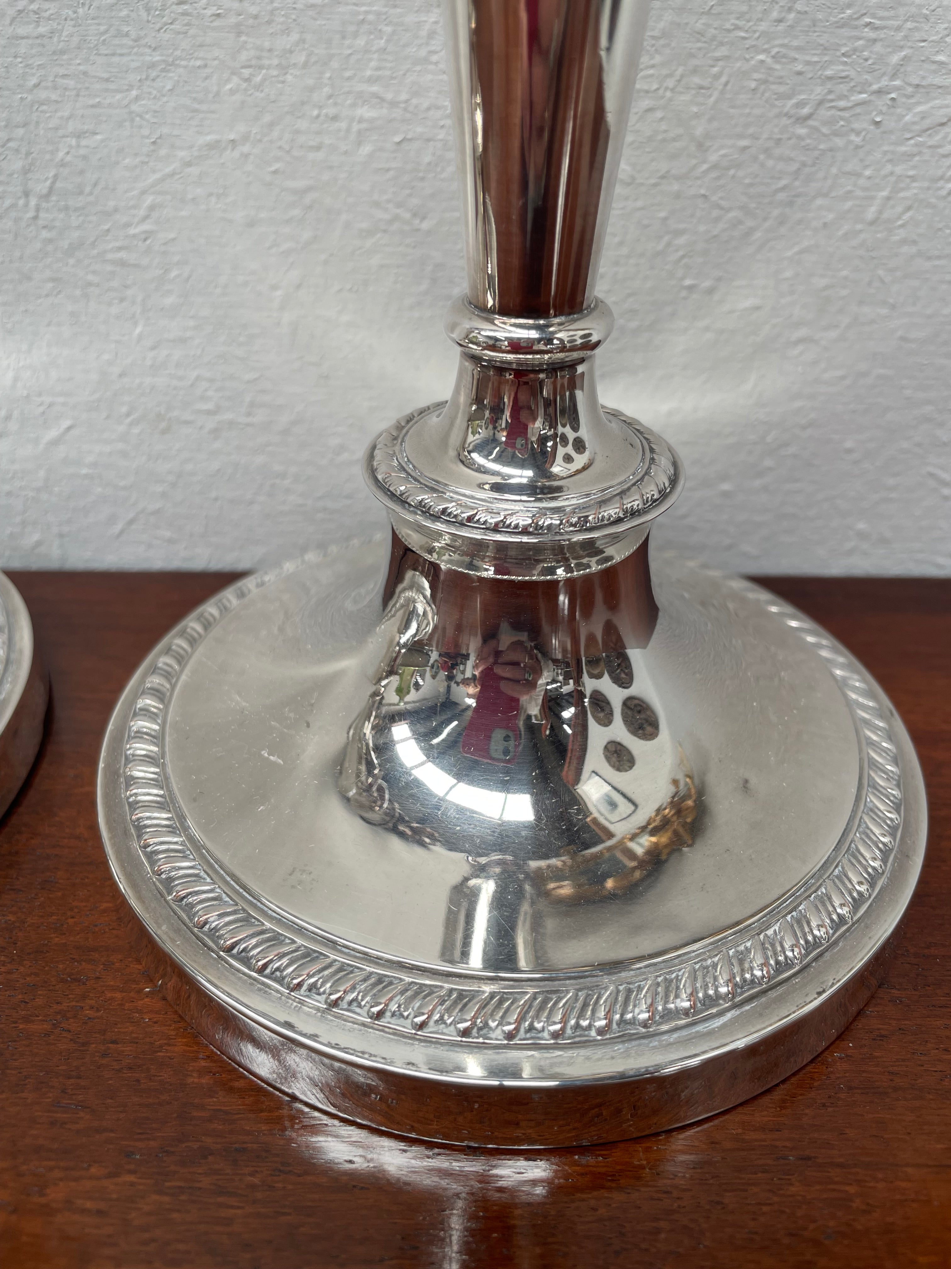 Stunning Pair of Old Sheffield Plate Candlesticks | Antique & Vintage | Moonee Ponds Antiques | Australia Wide Delivery