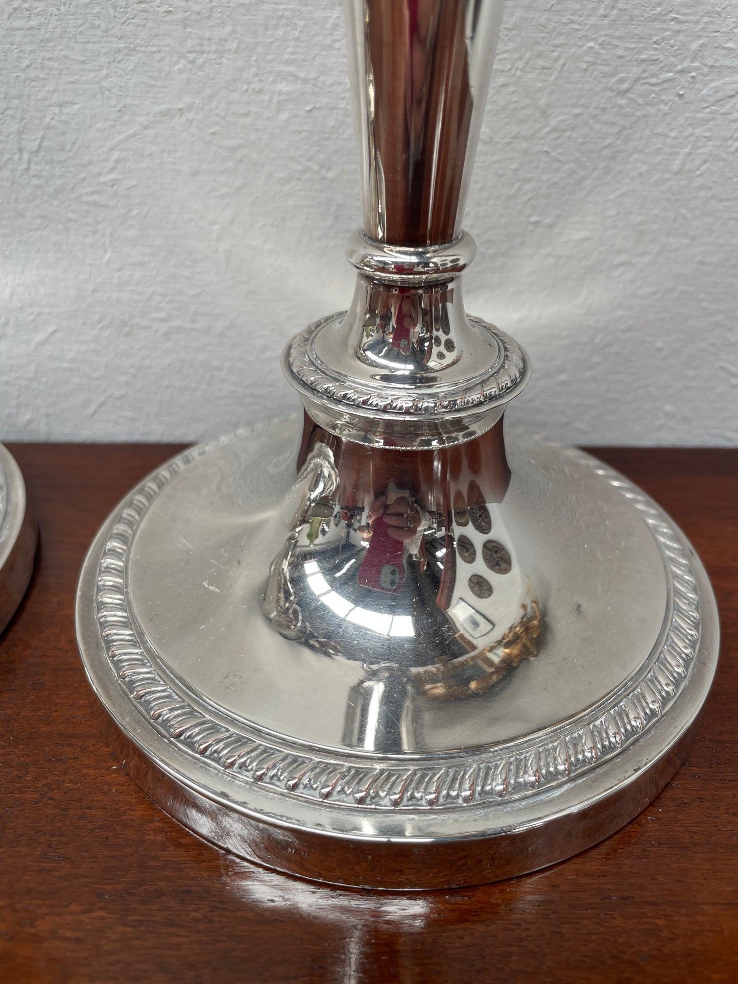 Stunning Pair of Old Sheffield Plate Candlesticks