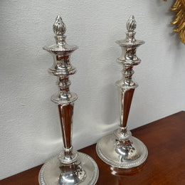 Stunning Pair of Old Sheffield Plate Candlesticks