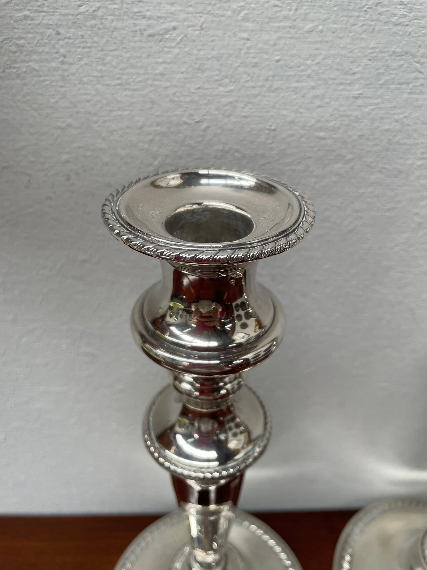 Stunning Pair of Old Sheffield Plate Candlesticks