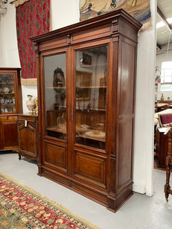 Grand French Walnut Louis XVI Style Two Door Bookcase | Antique & Vintage | Moonee Ponds Antiques | Australia Wide Delivery