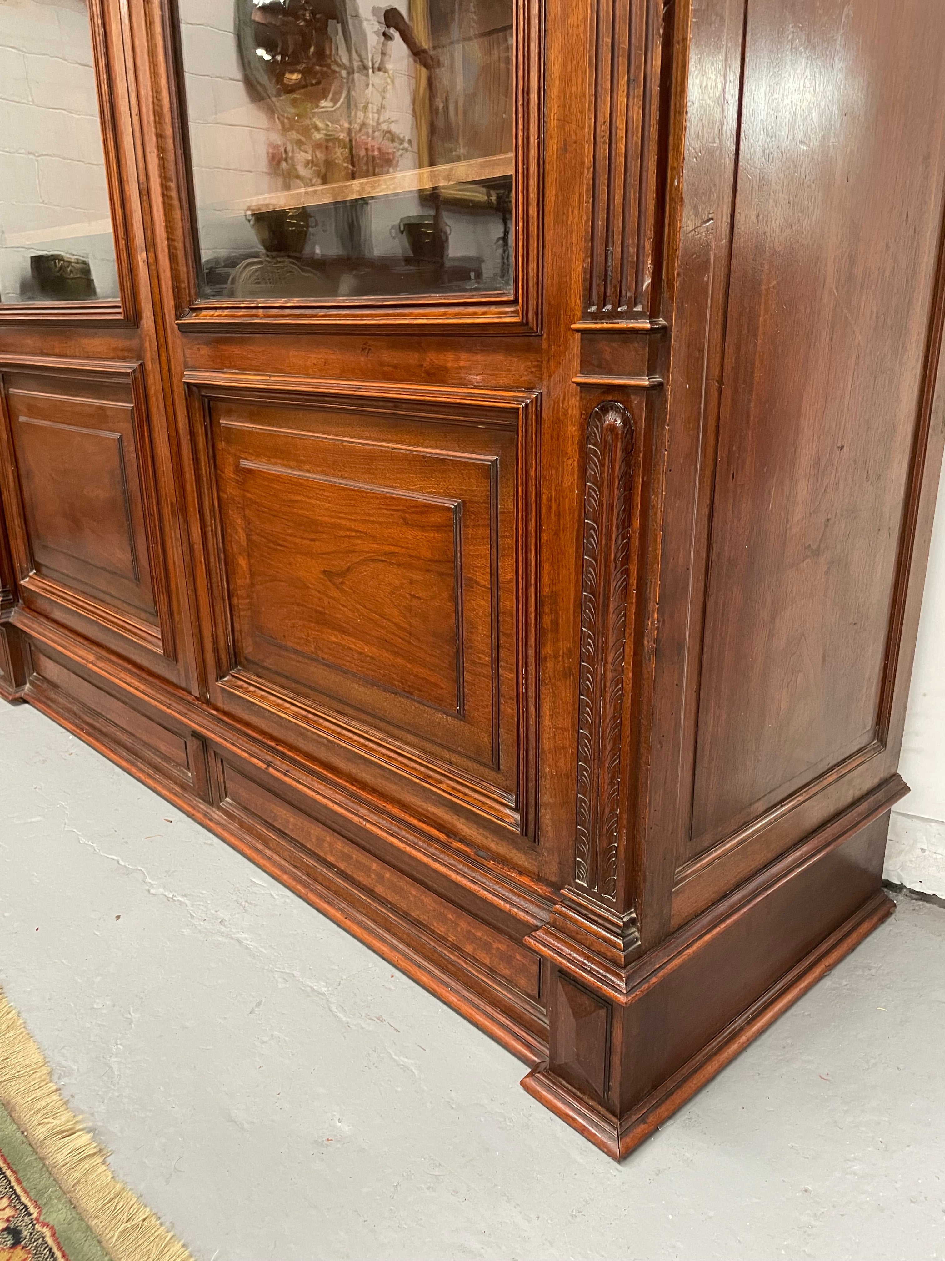 Grand French Walnut Louis XVI Style Two Door Bookcase | Antique & Vintage | Moonee Ponds Antiques | Australia Wide Delivery